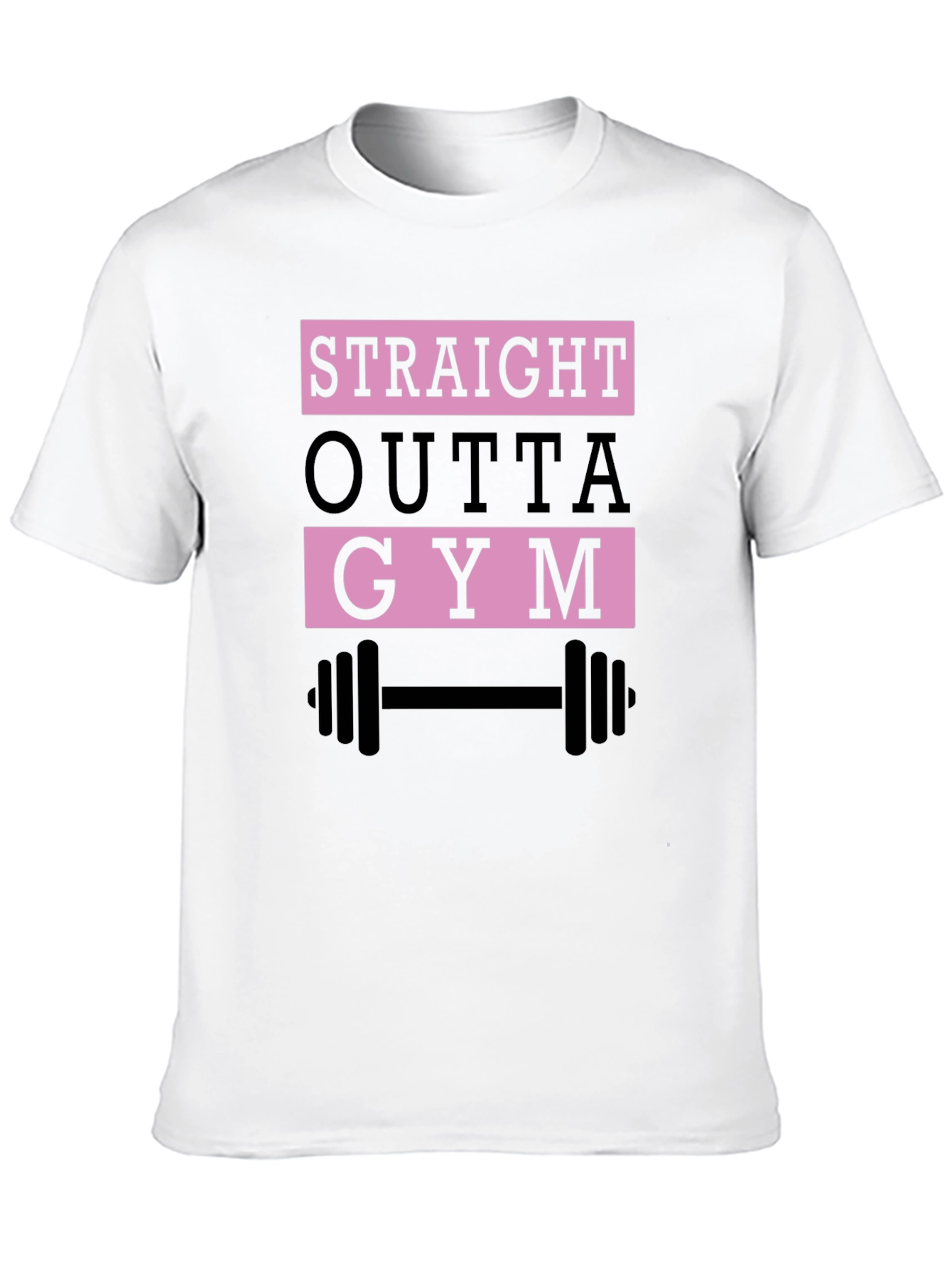 Straight Outta Gym Black Graphic T-Shirt