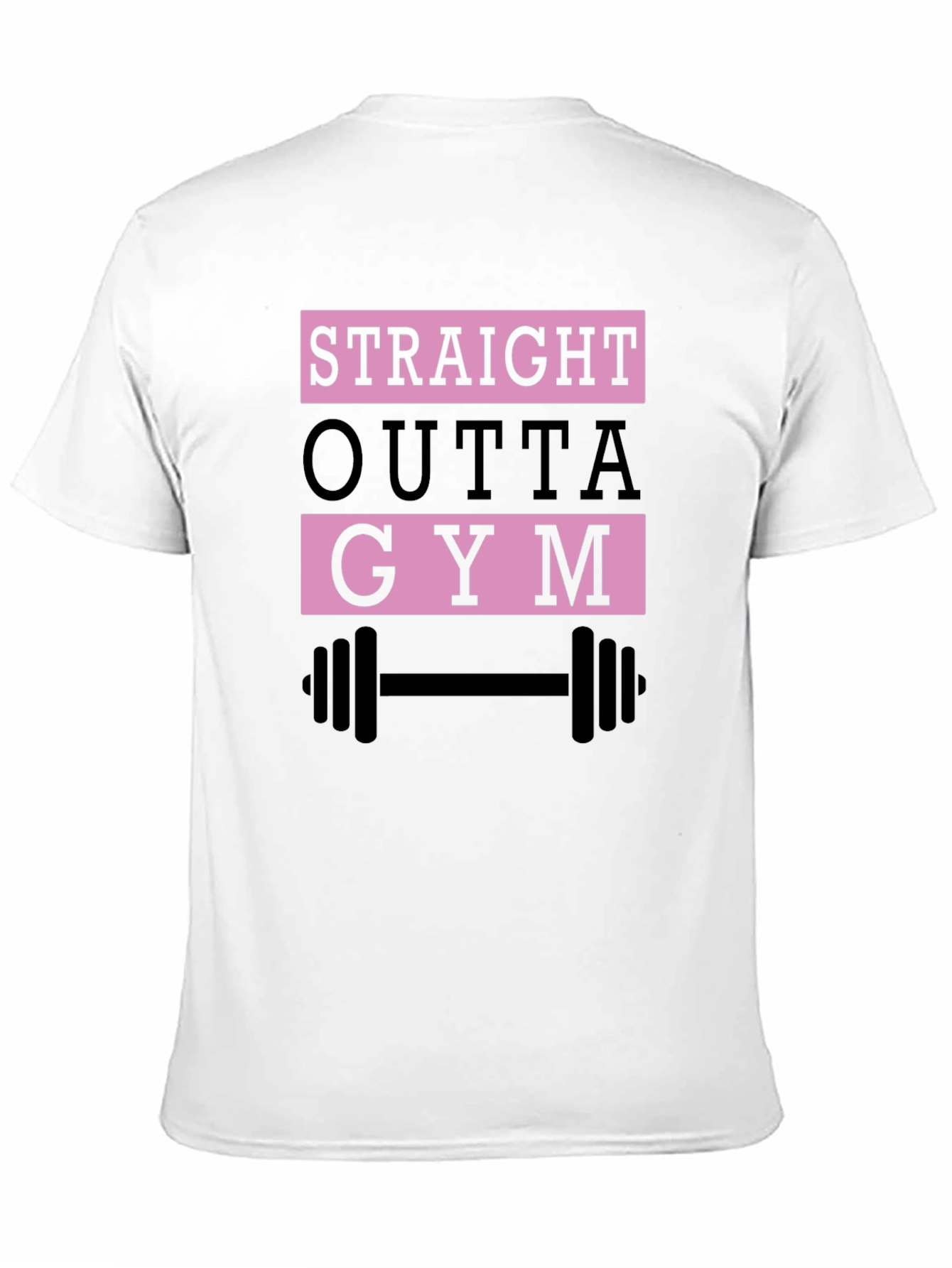 Straight Outta Gym Black Graphic T-Shirt