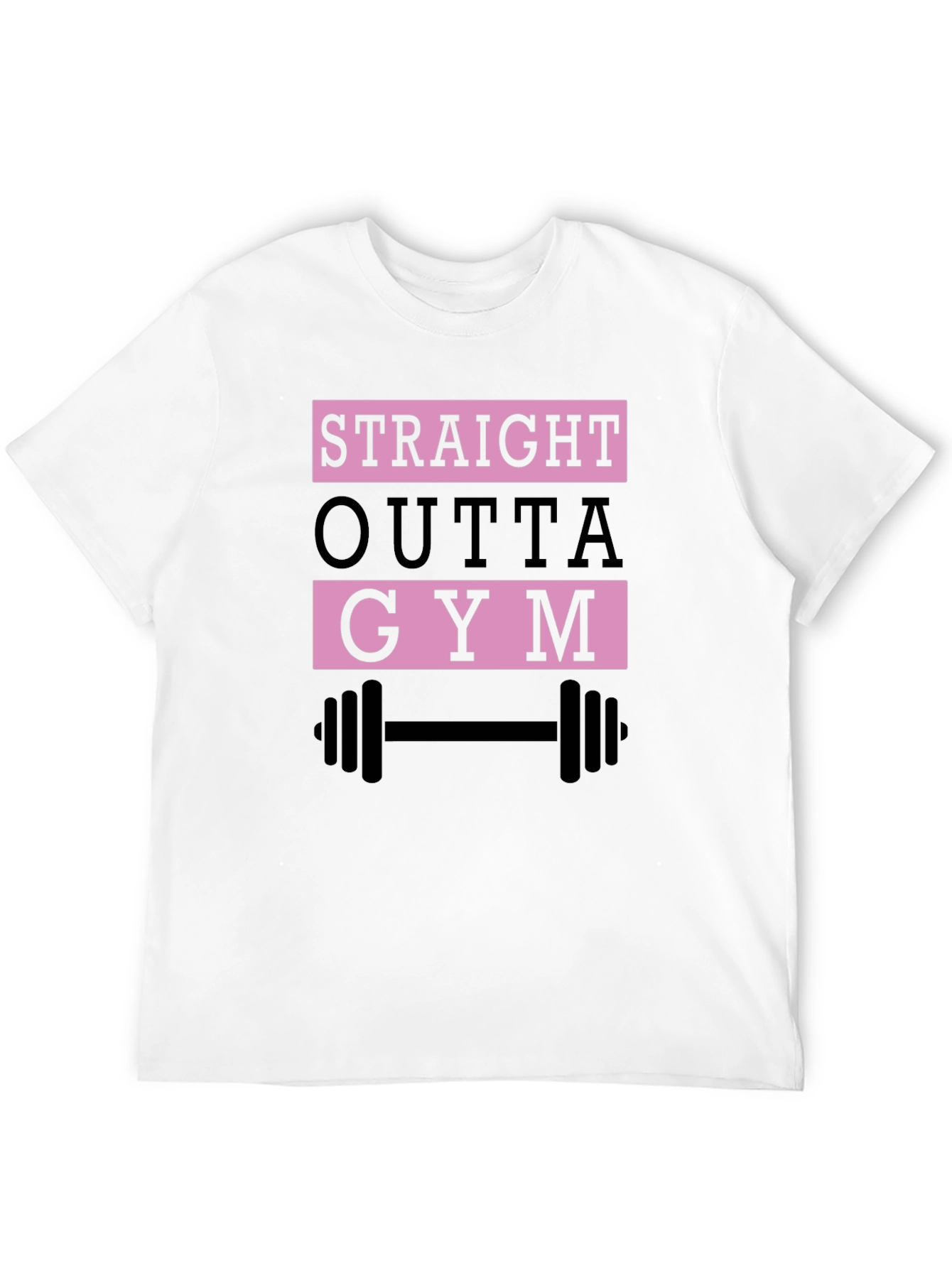 Straight Outta Gym Black Graphic T-Shirt
