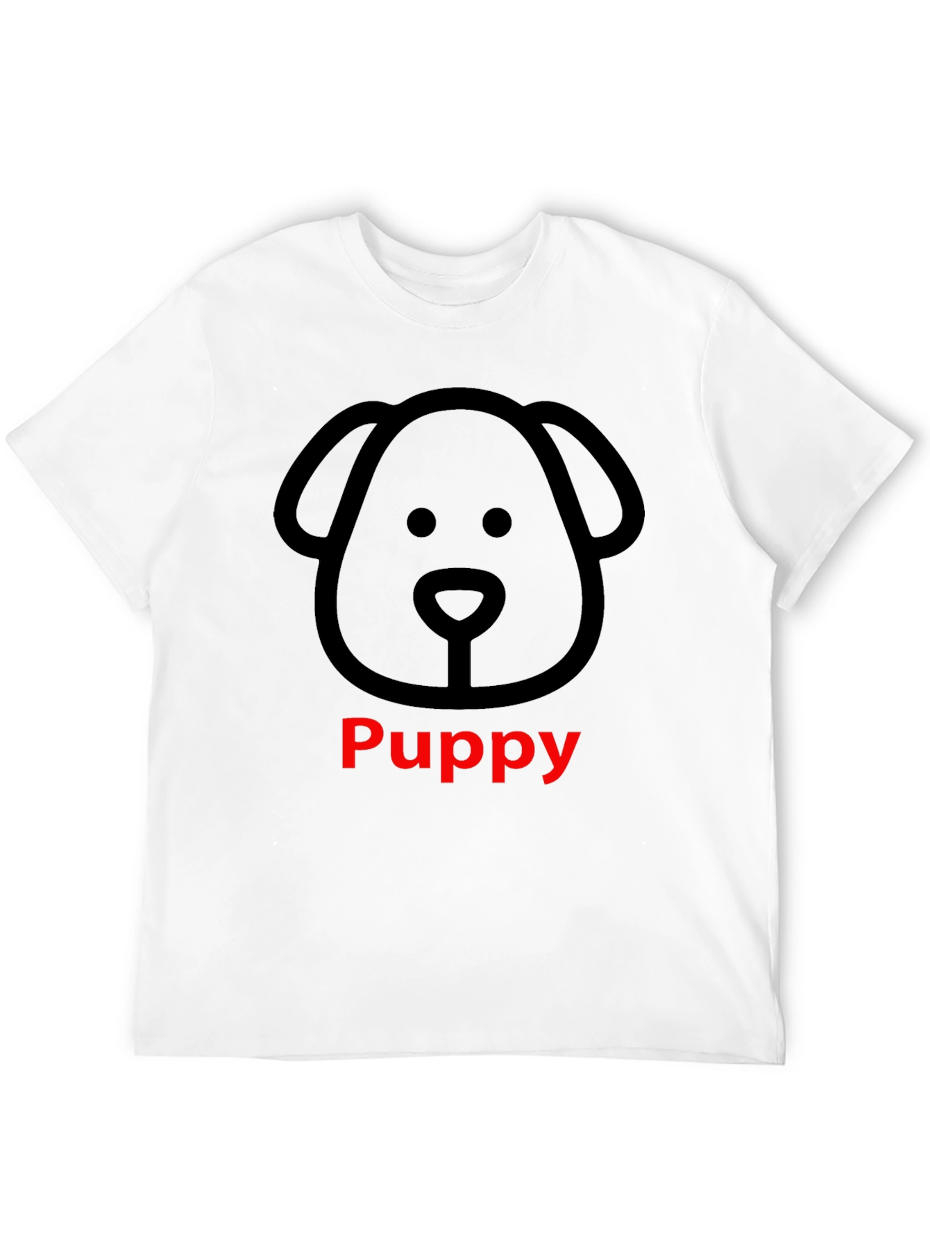 Puppy Dog Graphic Tee - Black Unisex T-Shirt
