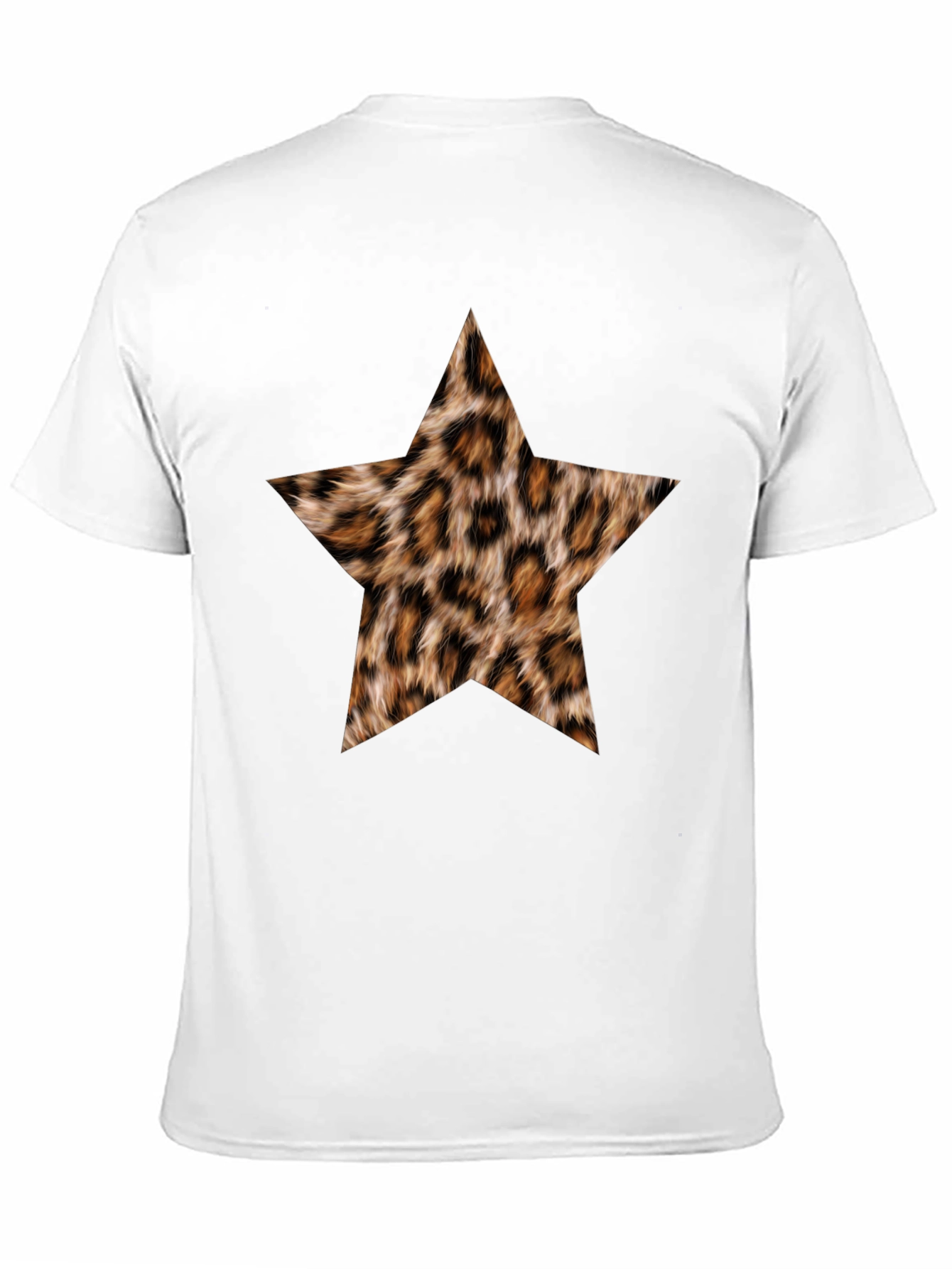 Leopard Star Graphic Tee - Mens Black T-Shirt