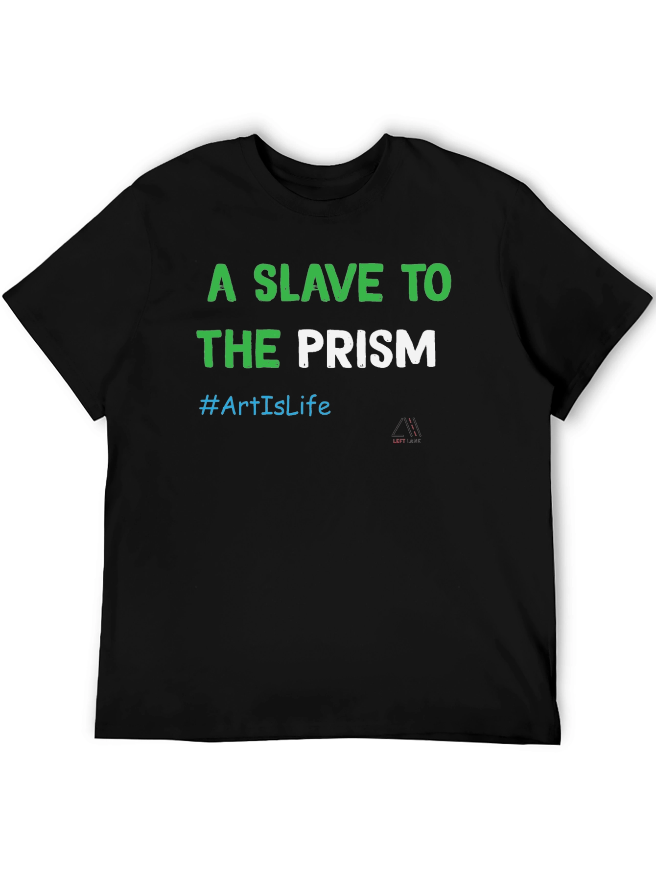 A Slave To The Prism Black Graphic T-Shirt