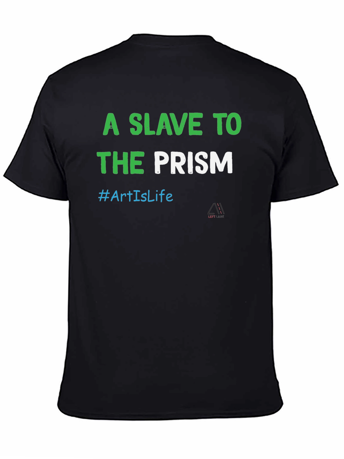 A Slave To The Prism Black Graphic T-Shirt