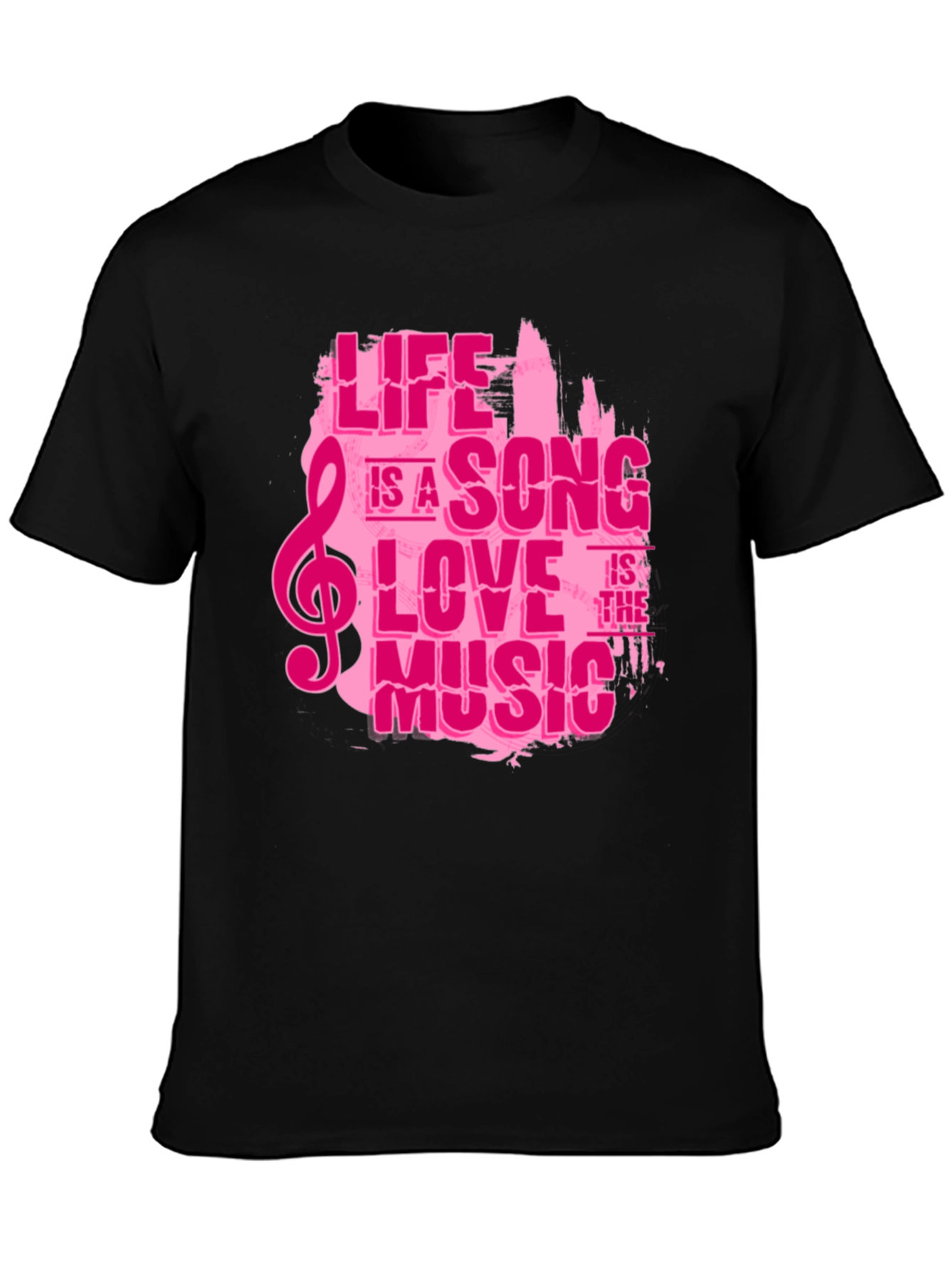 Life is a Song T-Shirt - Pink Graphic Tee