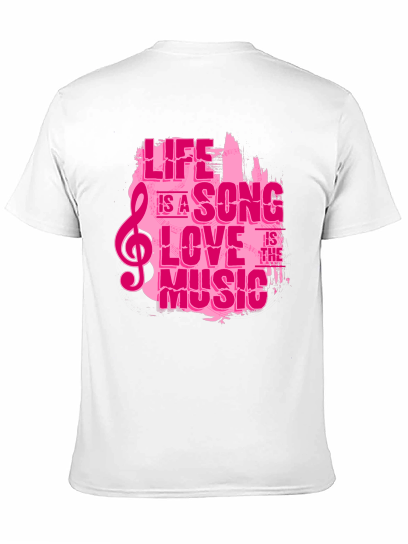 Life is a Song T-Shirt - Pink Graphic Tee