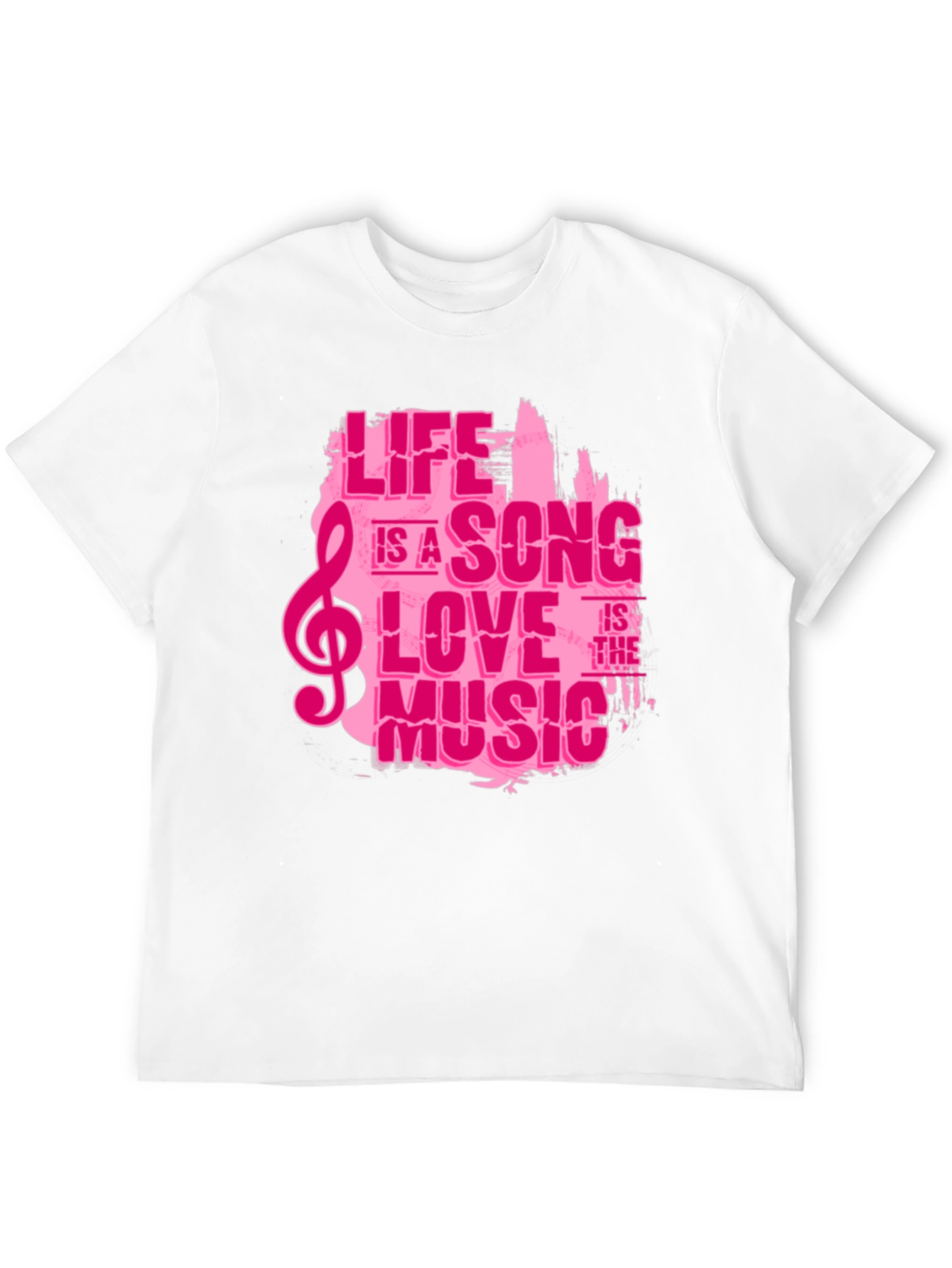 Life is a Song T-Shirt - Pink Graphic Tee