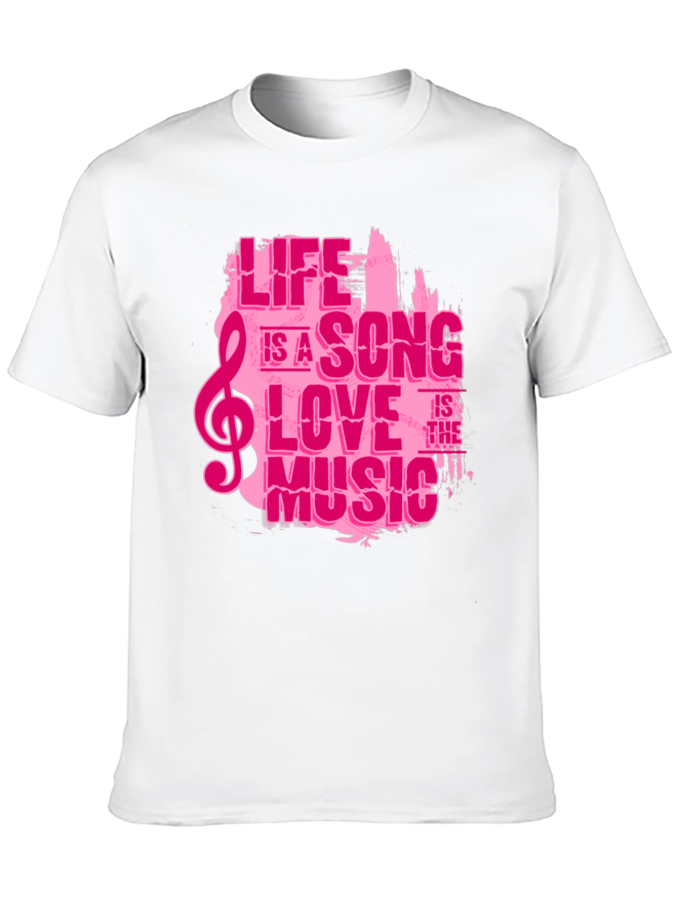 Life is a Song T-Shirt - Pink Graphic Tee