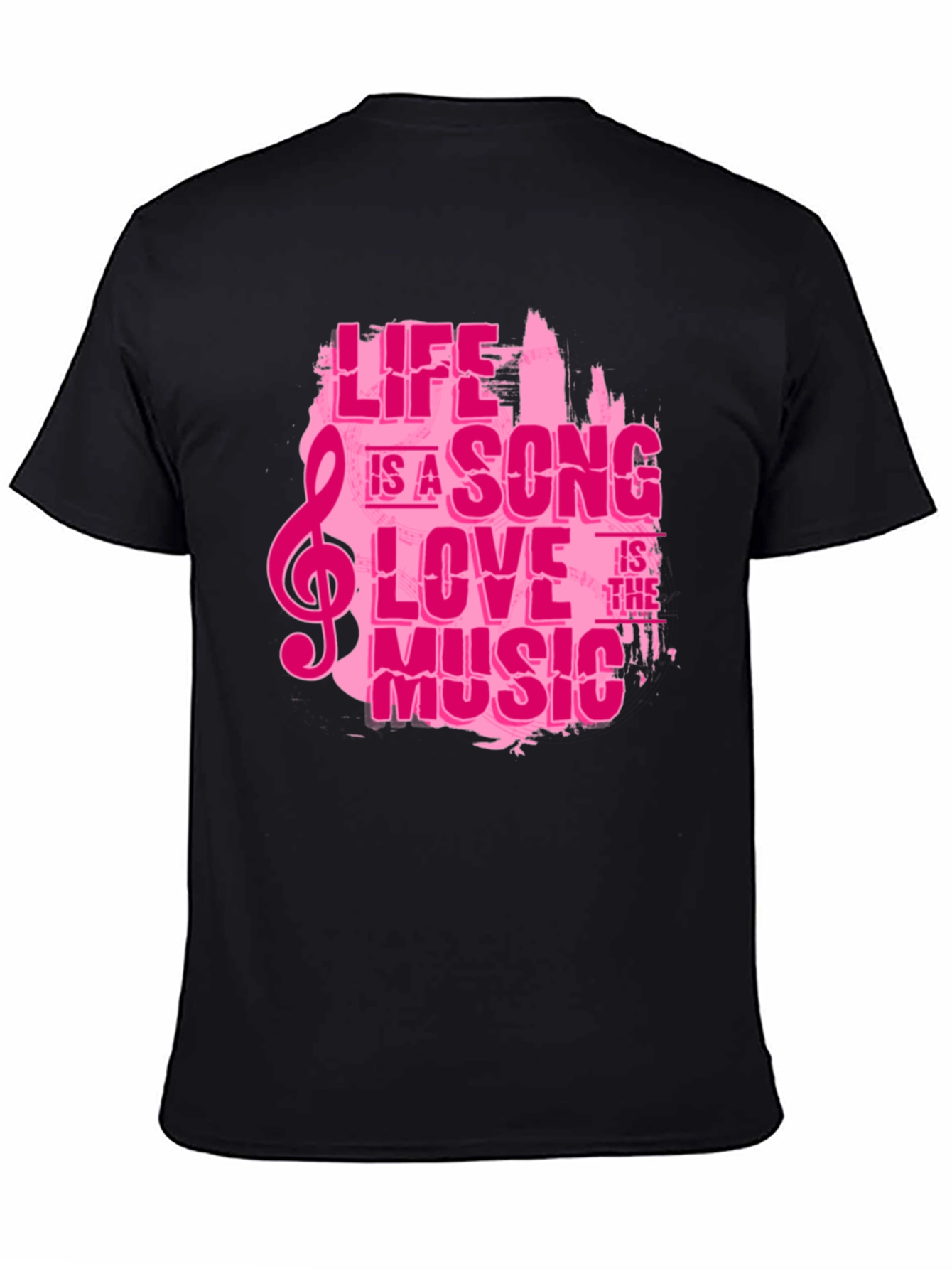 Life is a Song T-Shirt - Pink Graphic Tee