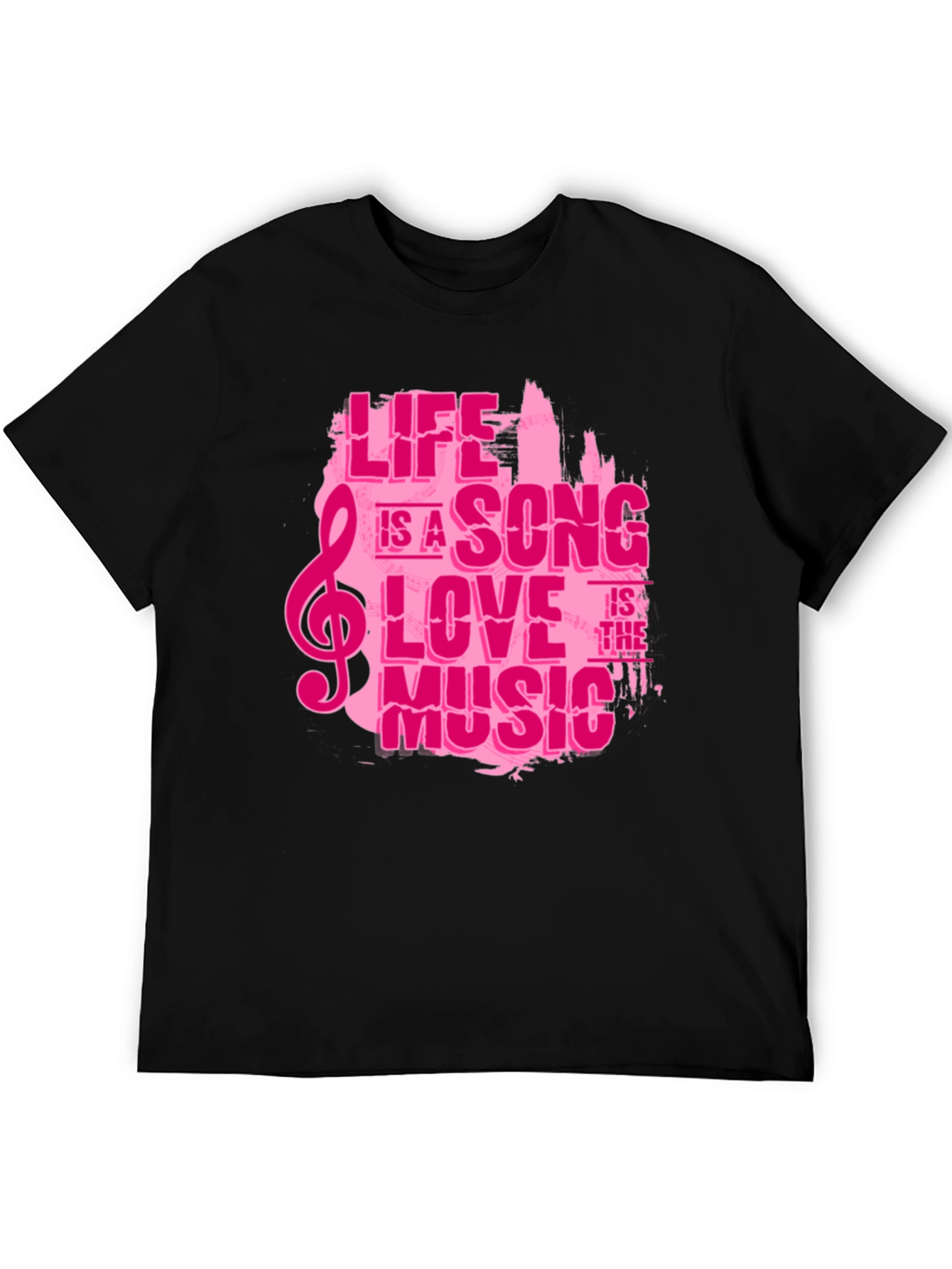 Life is a Song T-Shirt - Pink Graphic Tee