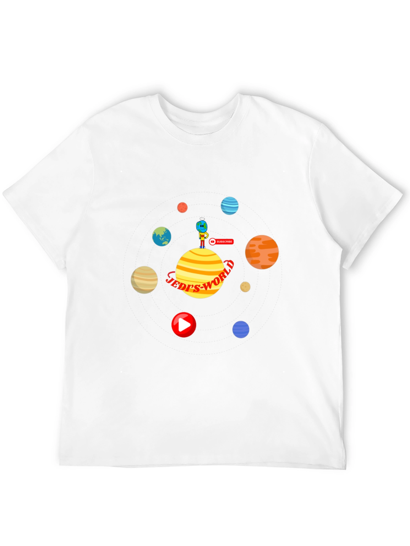 Jedis World T-Shirt: Space Planets Design