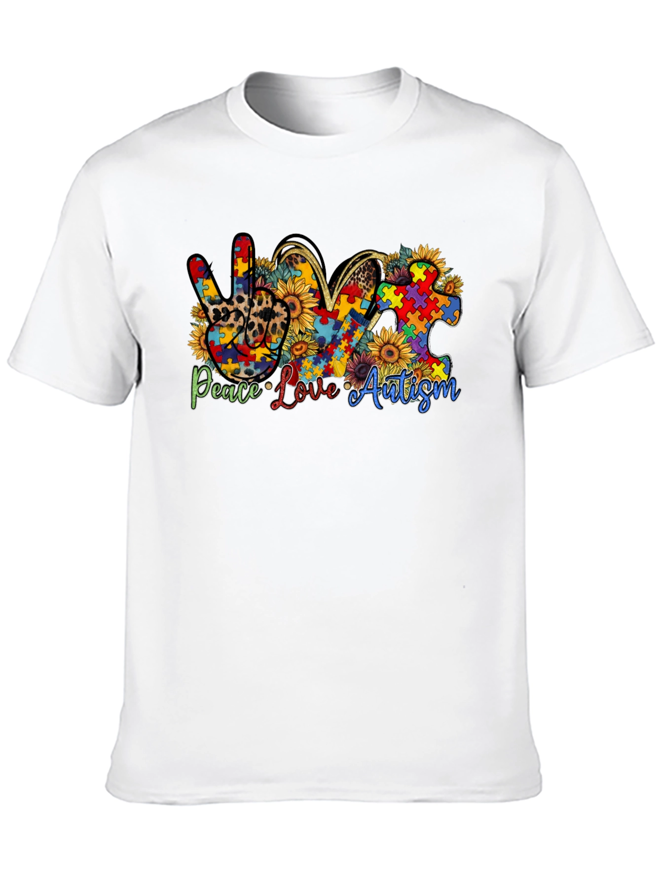 Peace Love Autism Awareness T-Shirt