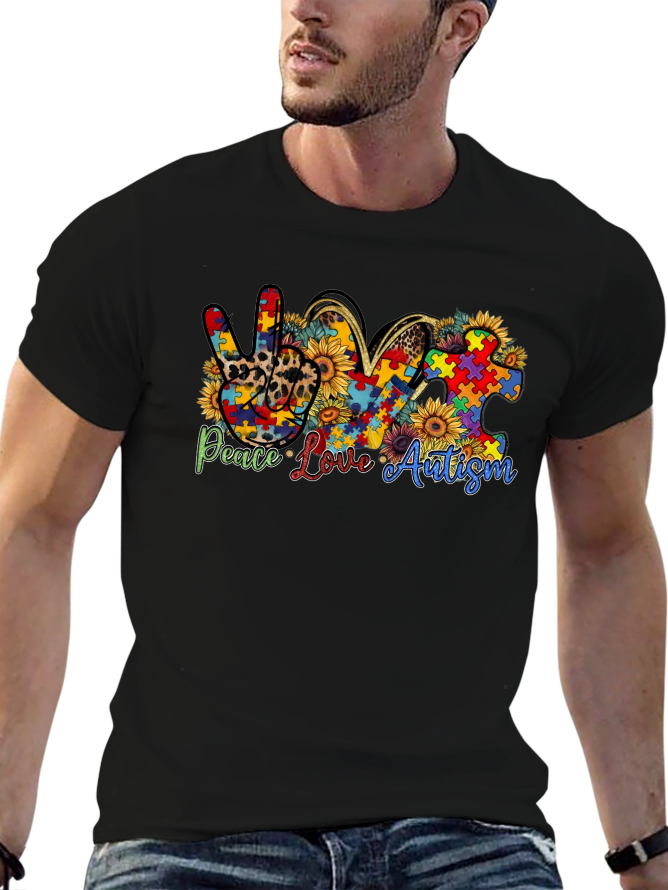 Peace Love Autism Awareness T-Shirt