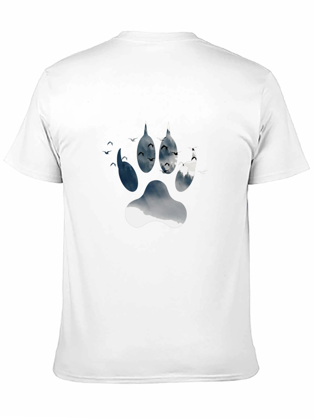 Wolf Paw Print Graphic Tee - Nature Inspired Design