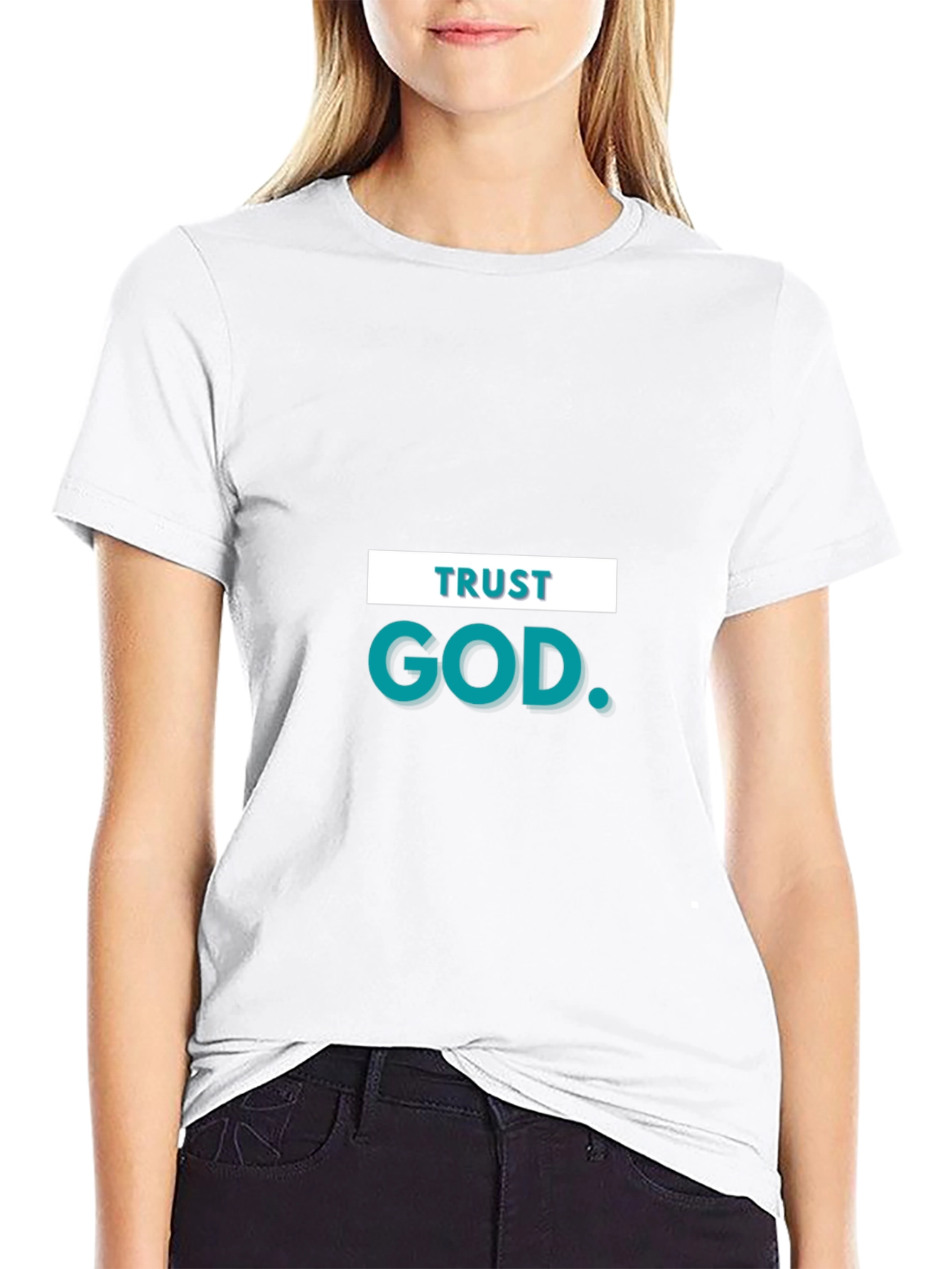 Trust God Graphic Black T-Shirt