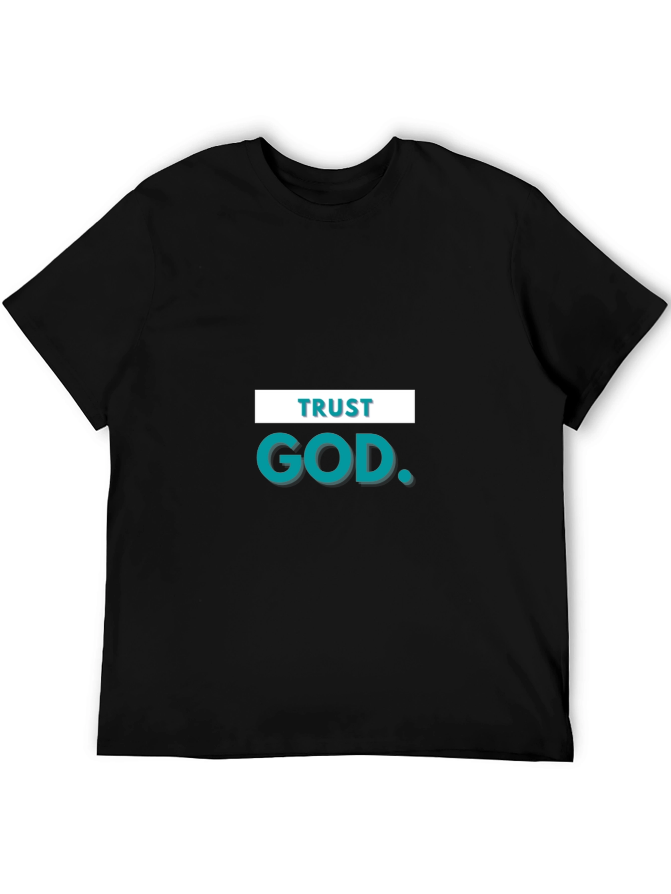 Trust God Graphic Black T-Shirt