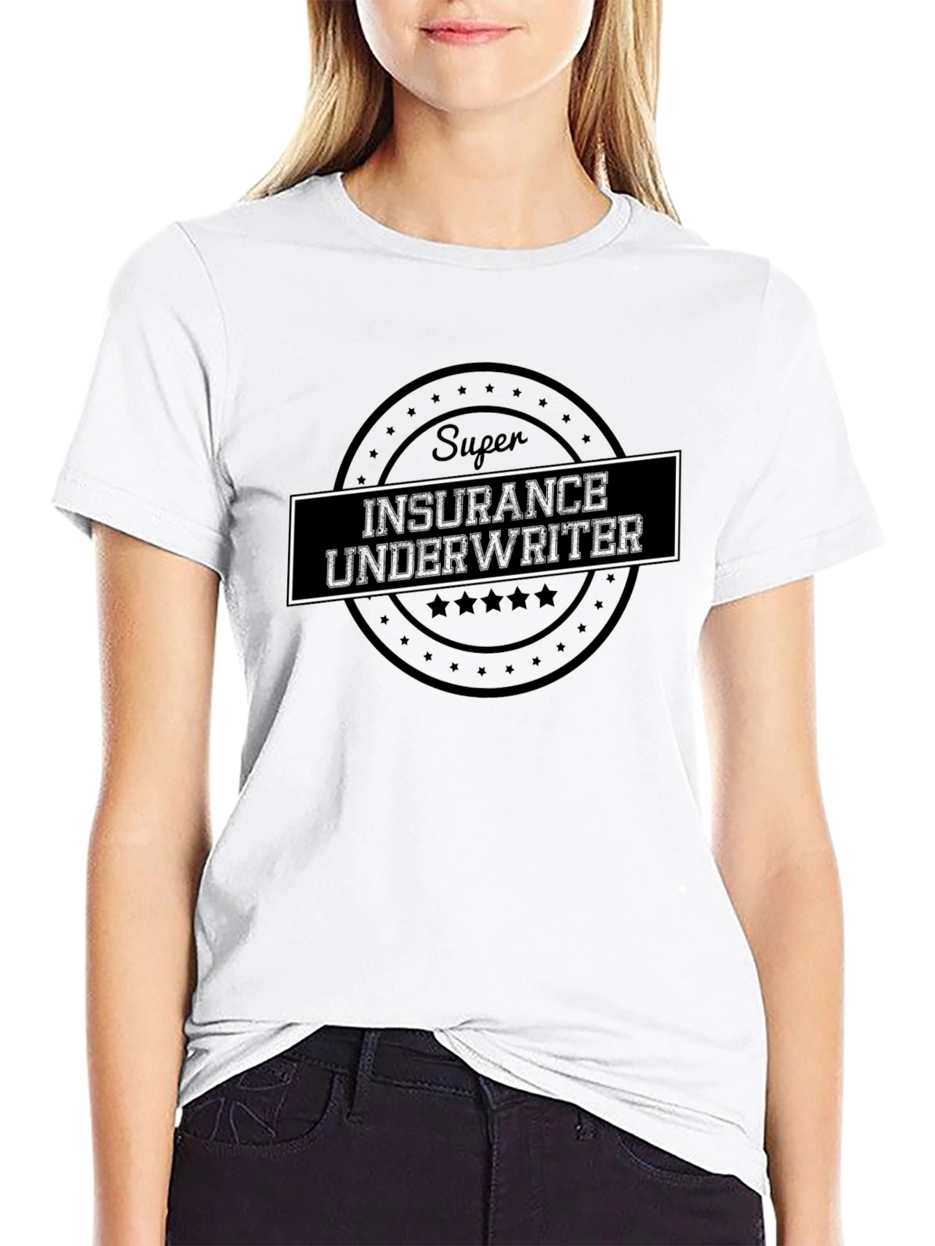 Super Insurance Underwriter Black T-Shirt
