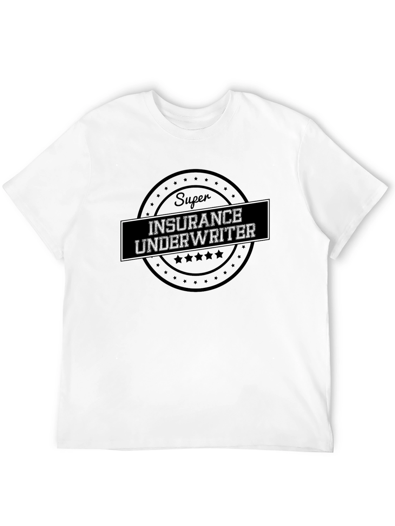 Super Insurance Underwriter Black T-Shirt