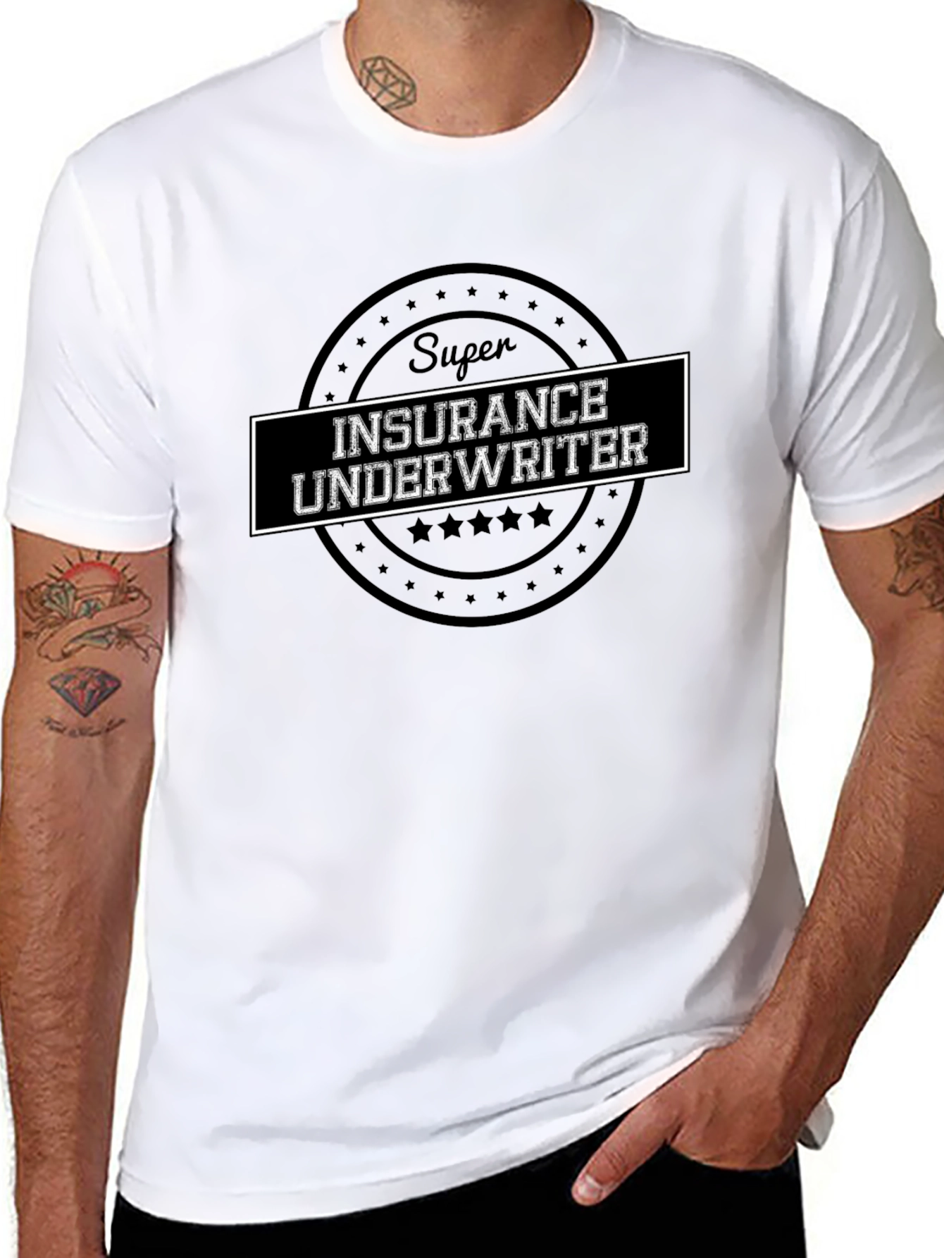 Super Insurance Underwriter Black T-Shirt