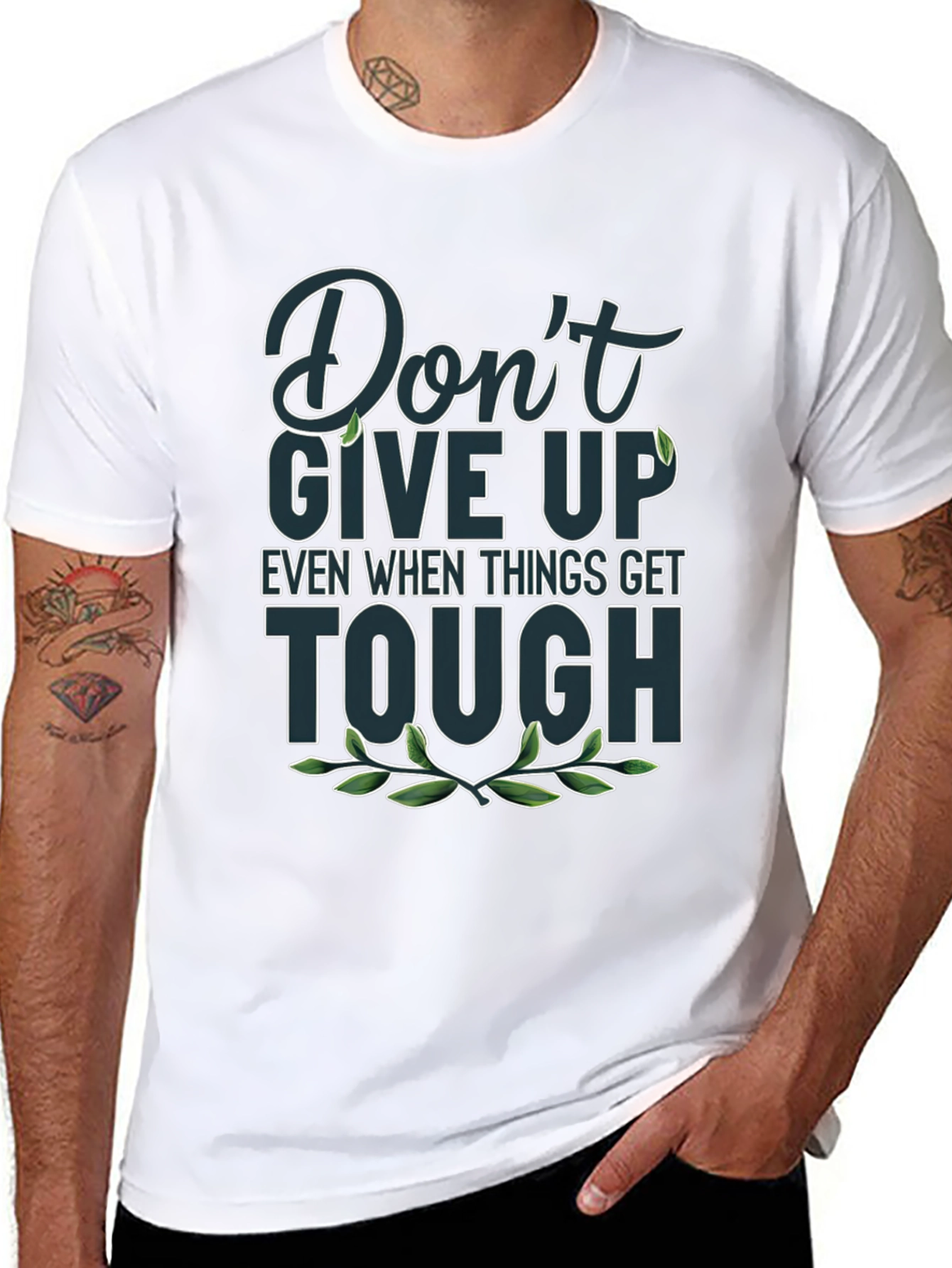 Inspirational Graphic Tee - Dont Give Up T-Shirt
