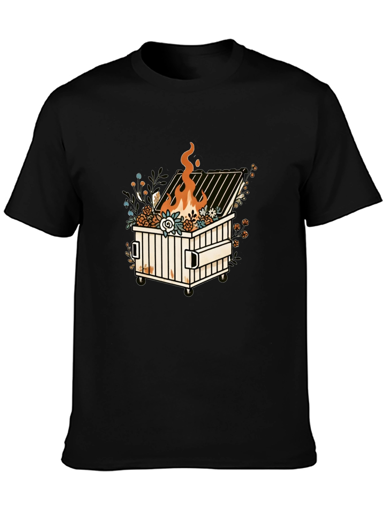 Dumpster Fire Graphic Tee - Trendy Design