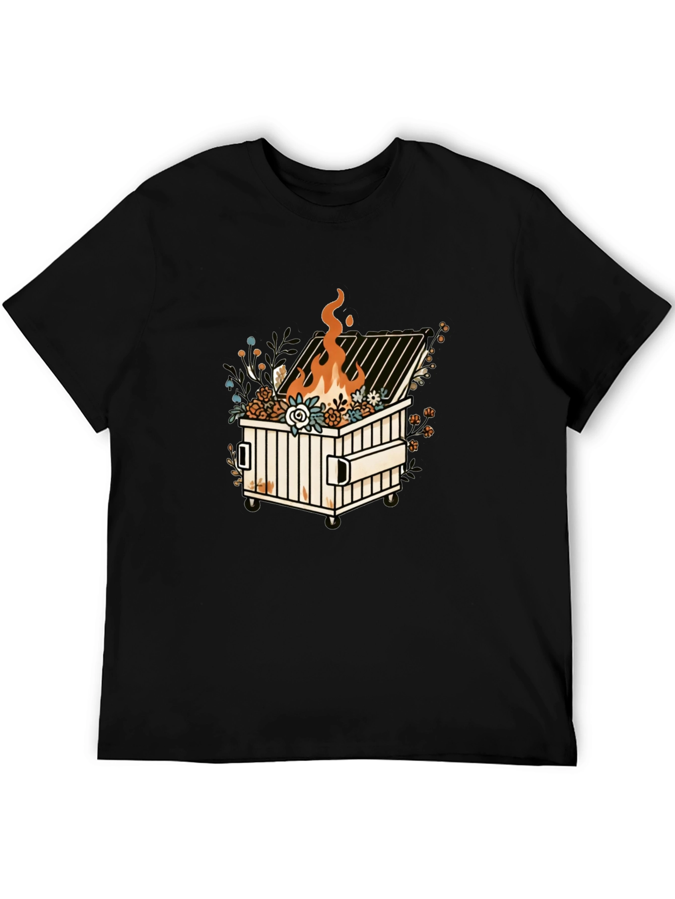Dumpster Fire Graphic Tee - Trendy Design