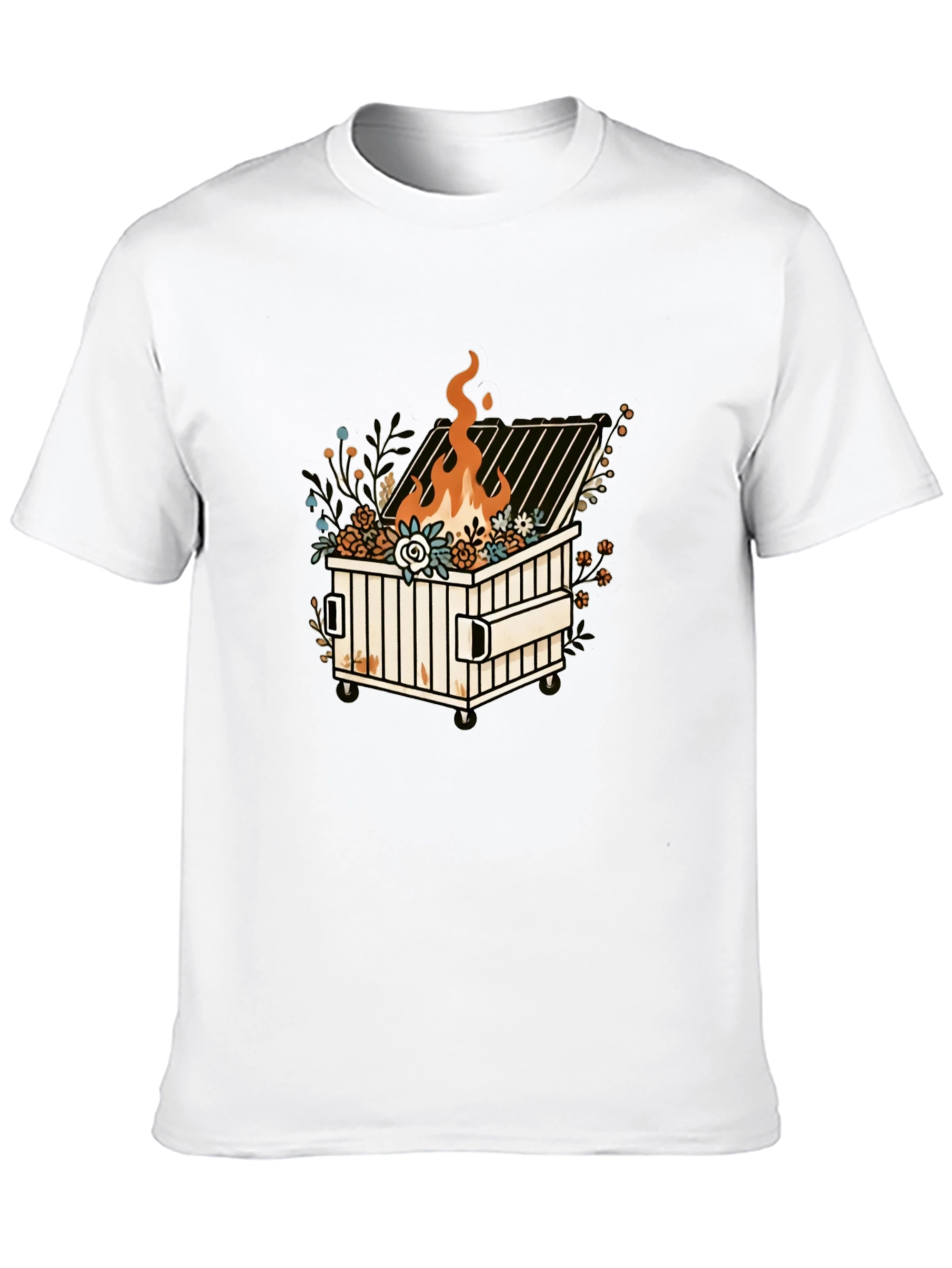 Dumpster Fire Graphic Tee - Trendy Design