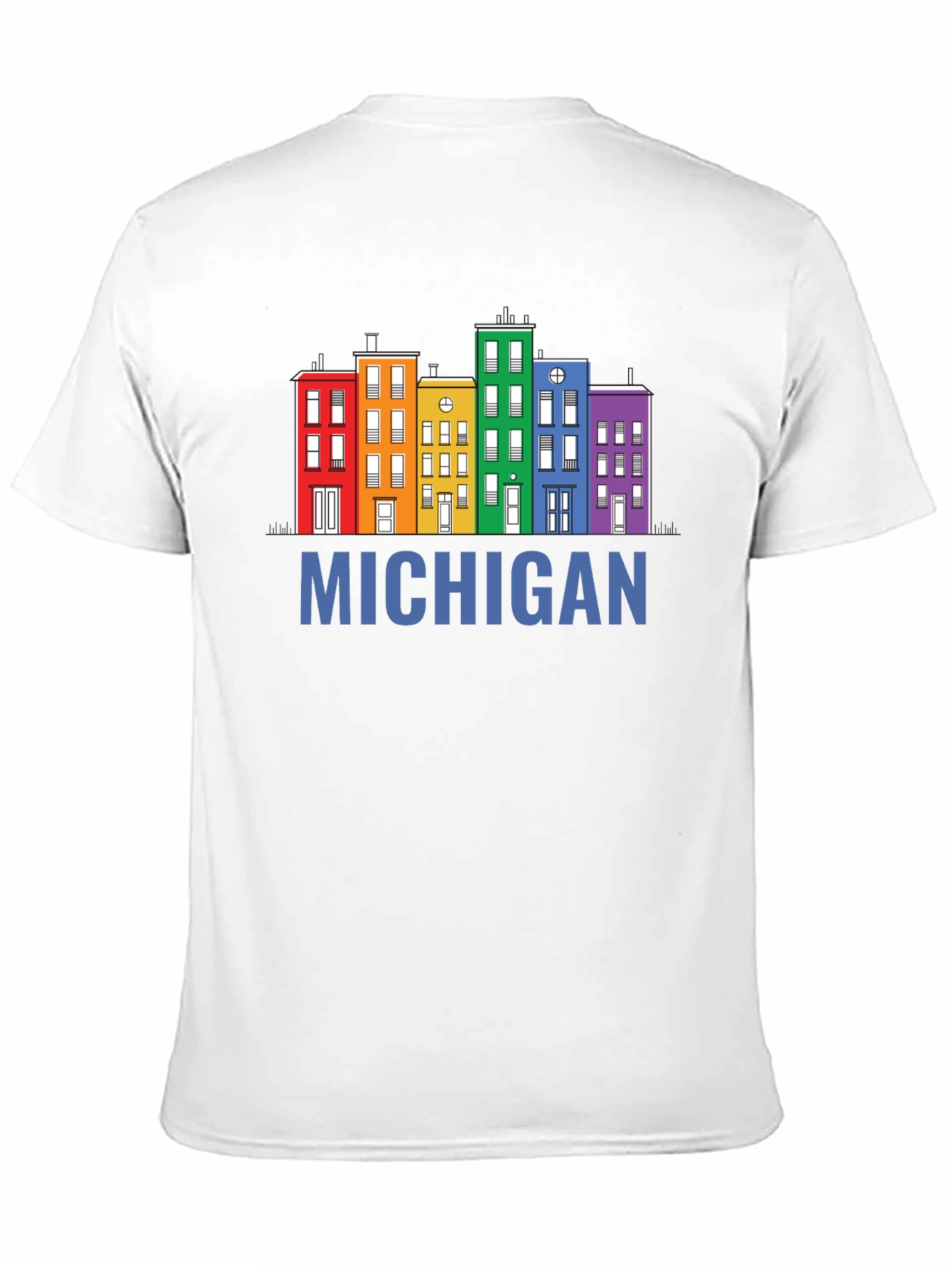 Michigan Pride Rainbow Buildings T-Shirt