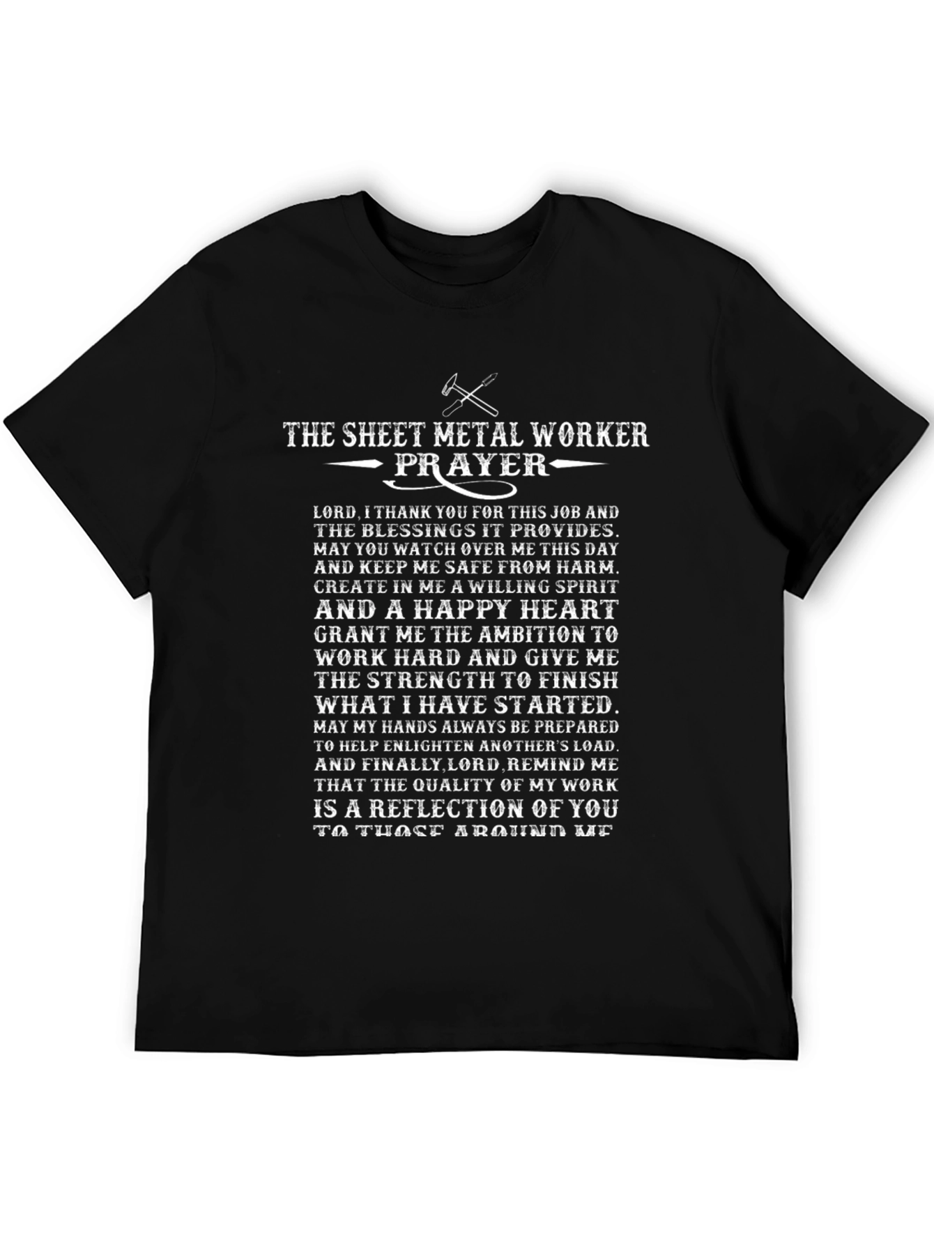 Sheet Metal Worker Prayer T-Shirt Black