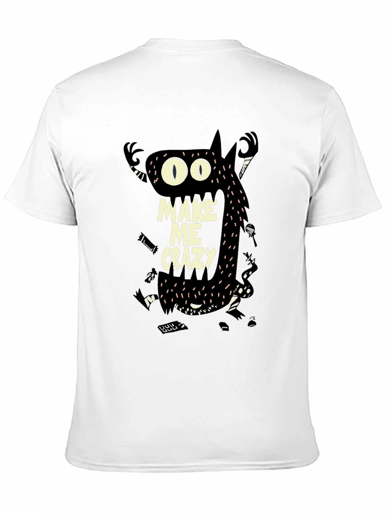 Make Me Crazy Graphic Tee - Funky Monster Design