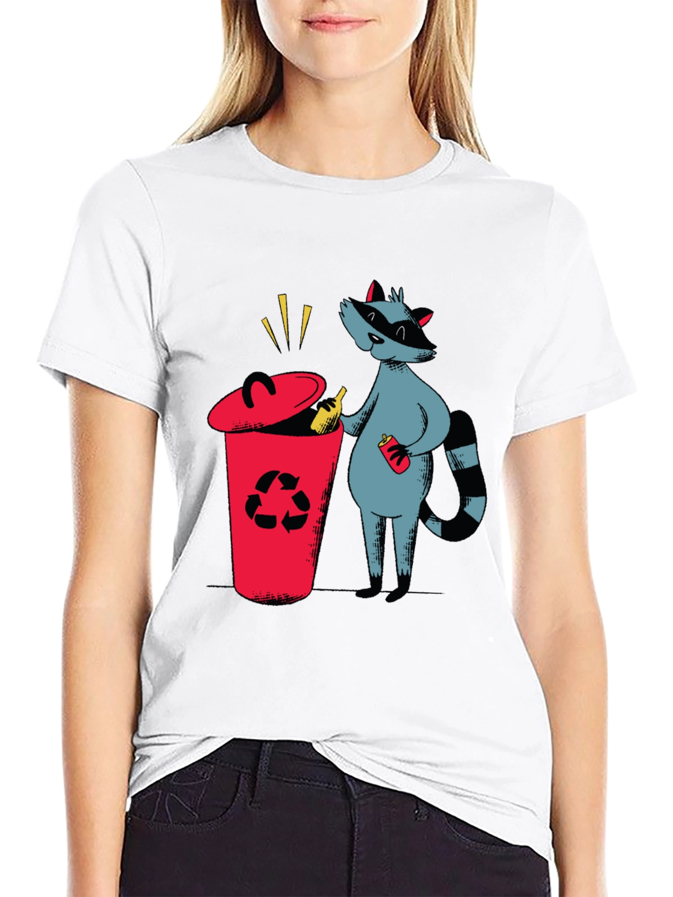Recycle Raccoon T-Shirt - Earth Friendly Design