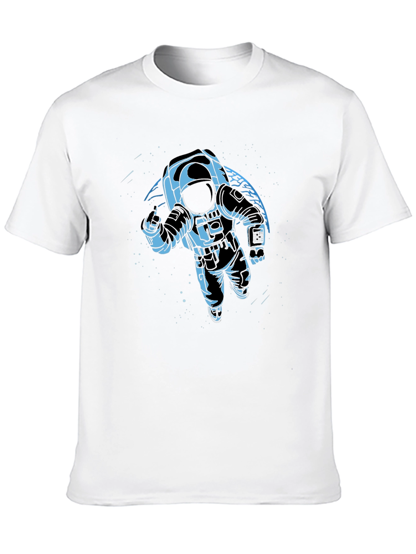 Astronaut Graphic Print Black T-Shirt