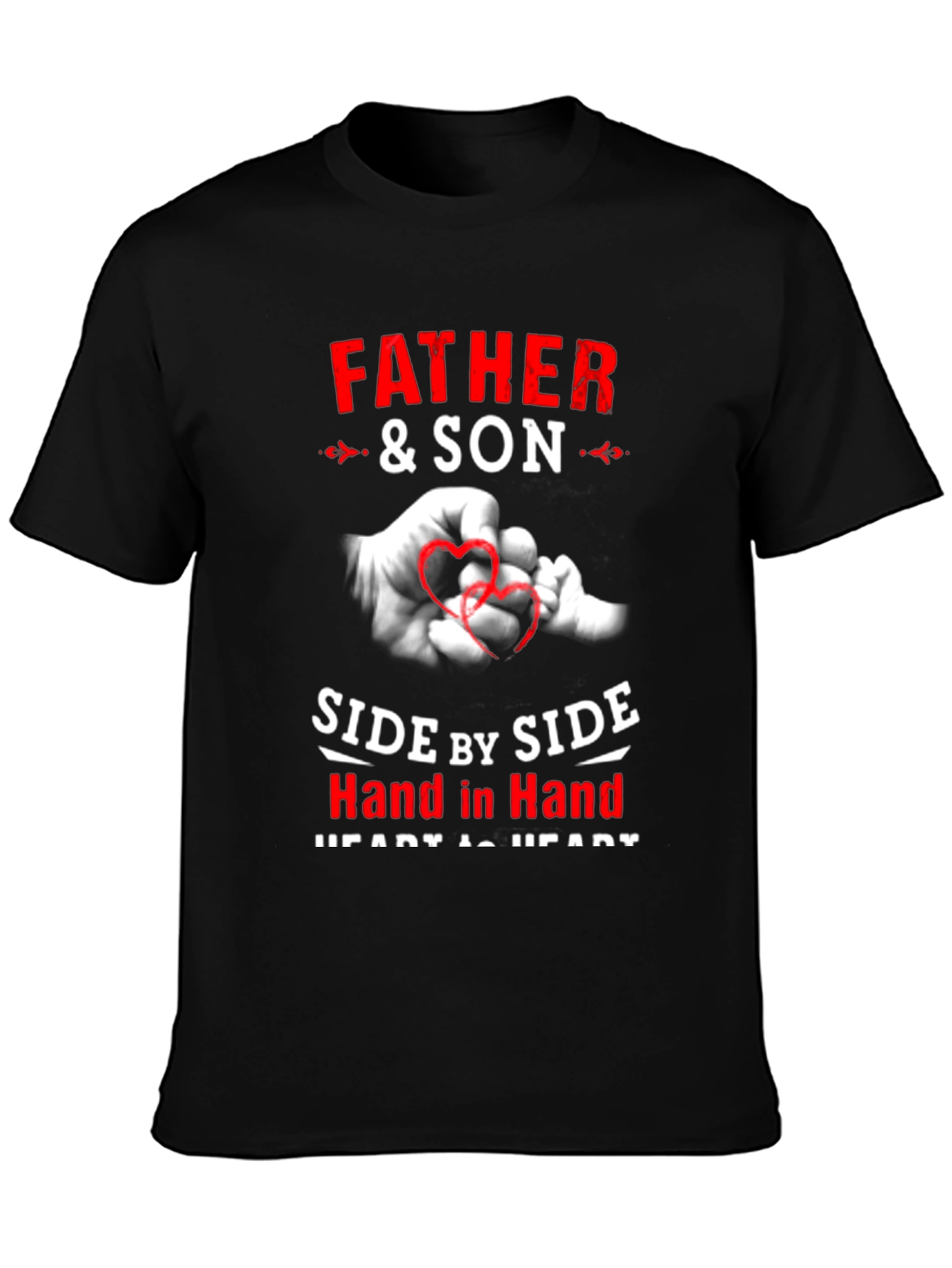 Father & Son Hand in Hand Graphic Tee