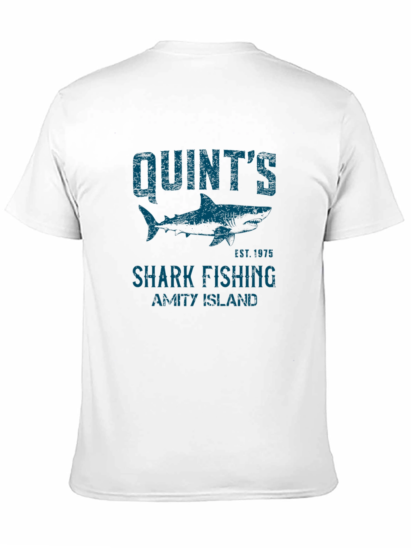Quints Shark Fishing T-Shirt - Amity Island Est. 1975