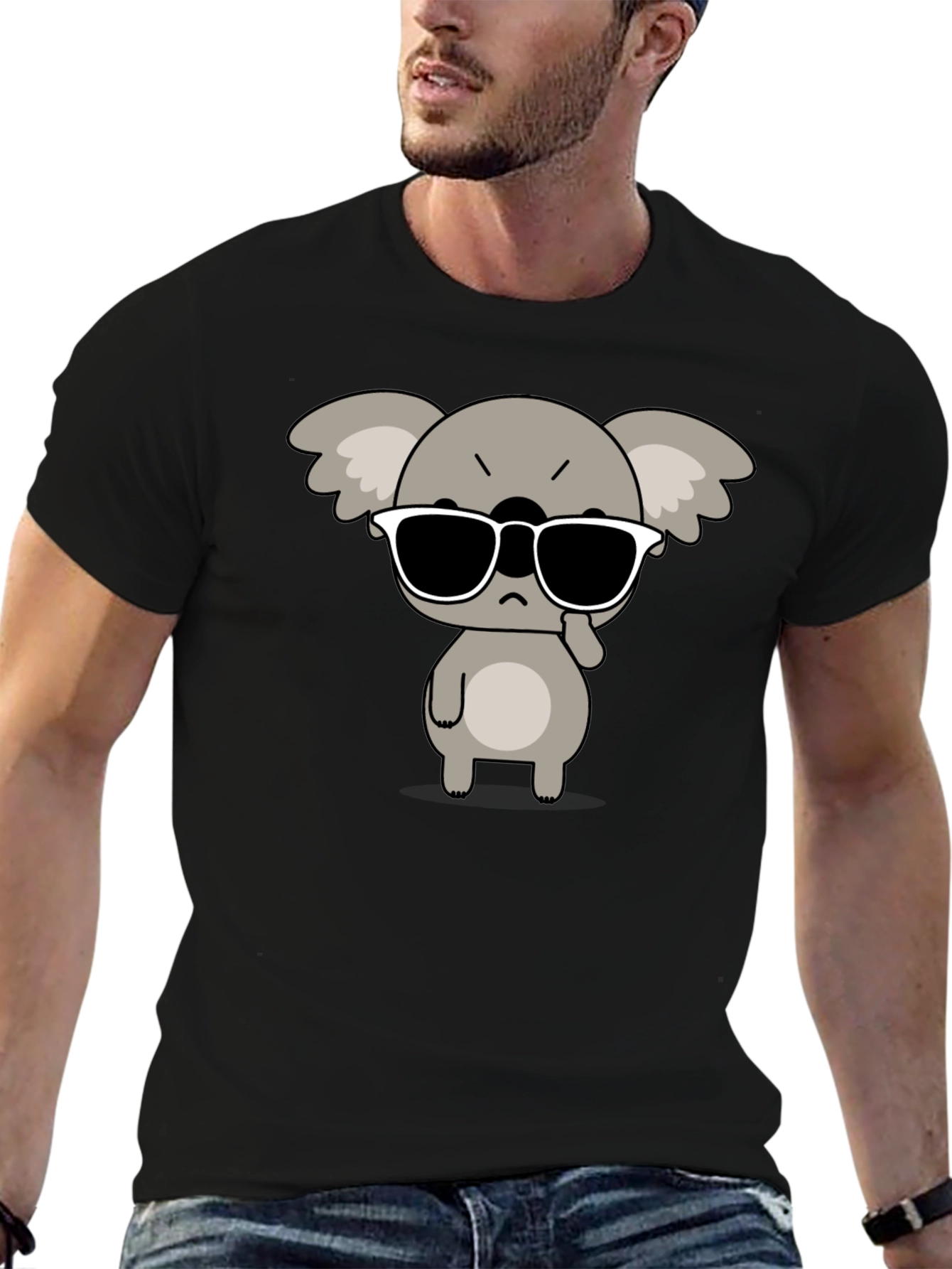 Cool Koala Tee - Mens Black Graphic T-Shirt