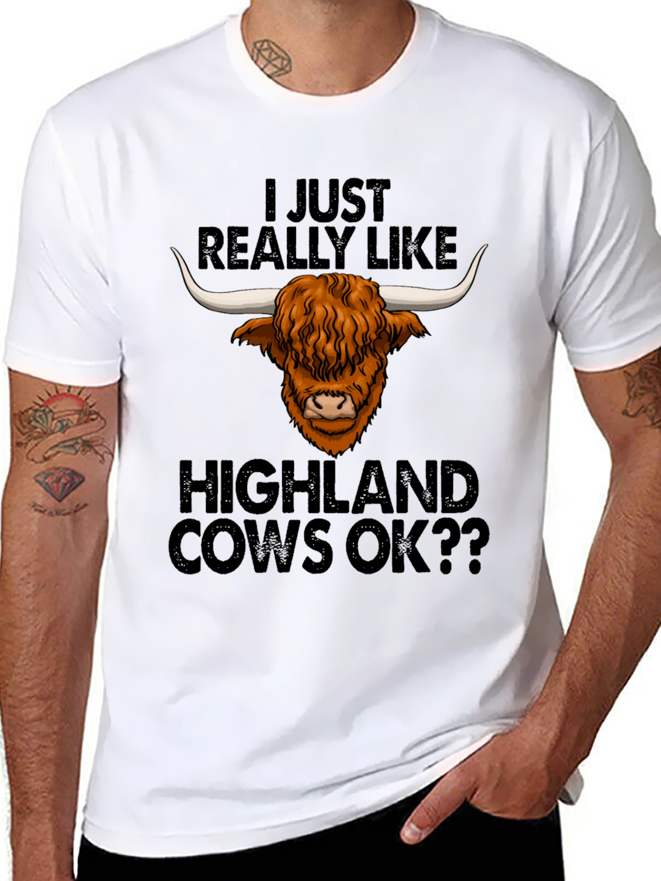 Highland Cow Lover Tee - Funny Graphic T-Shirt