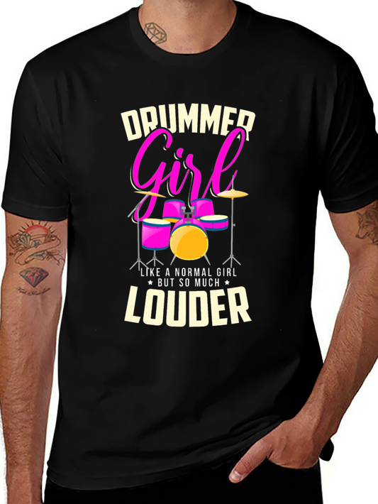 Drummer Girl T-Shirt - Loud & Proud Music Tee