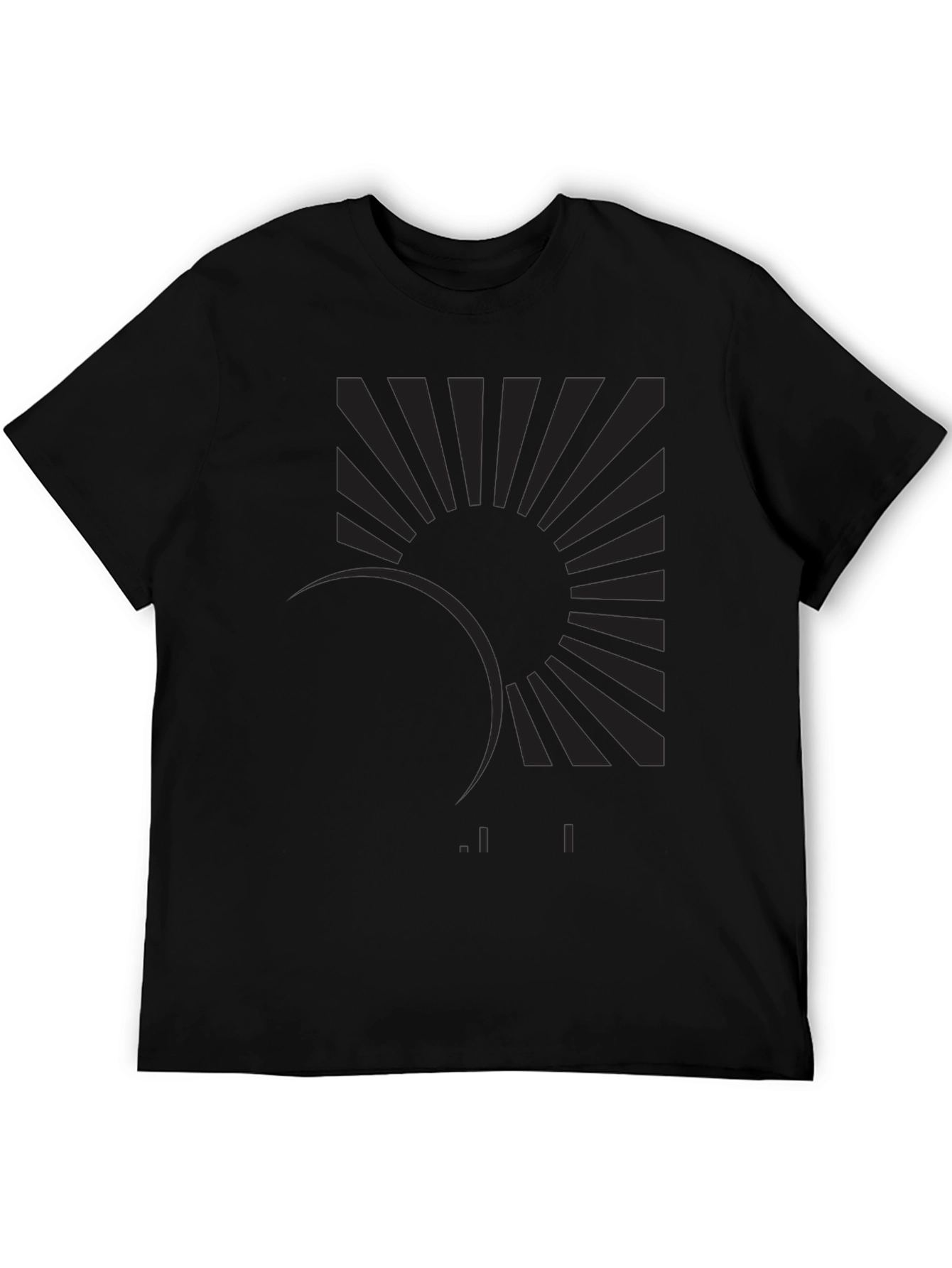 Eclipse Graphic Tee - Stylish Black Cotton Blend