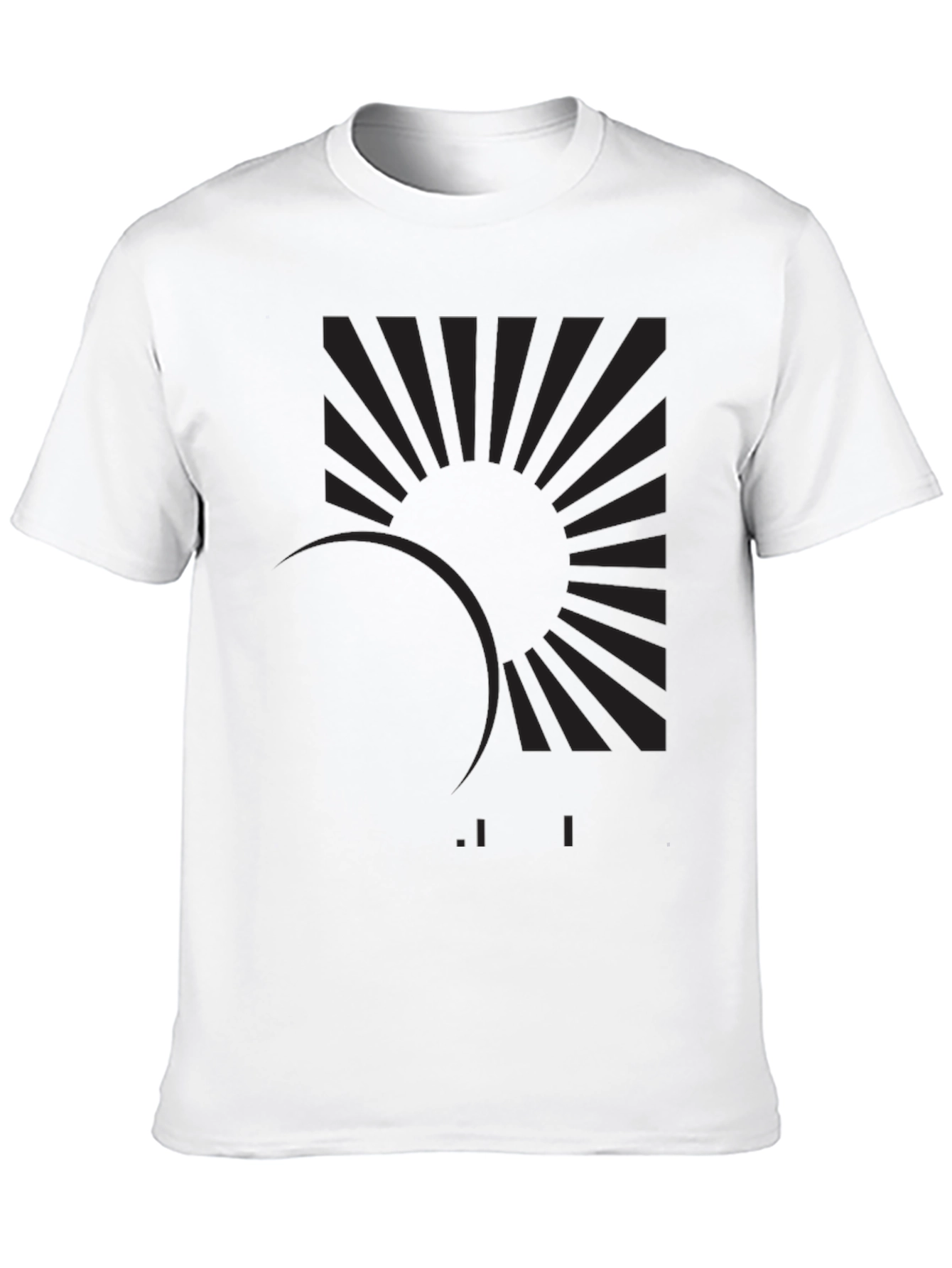 Eclipse Graphic Tee - Stylish Black Cotton Blend