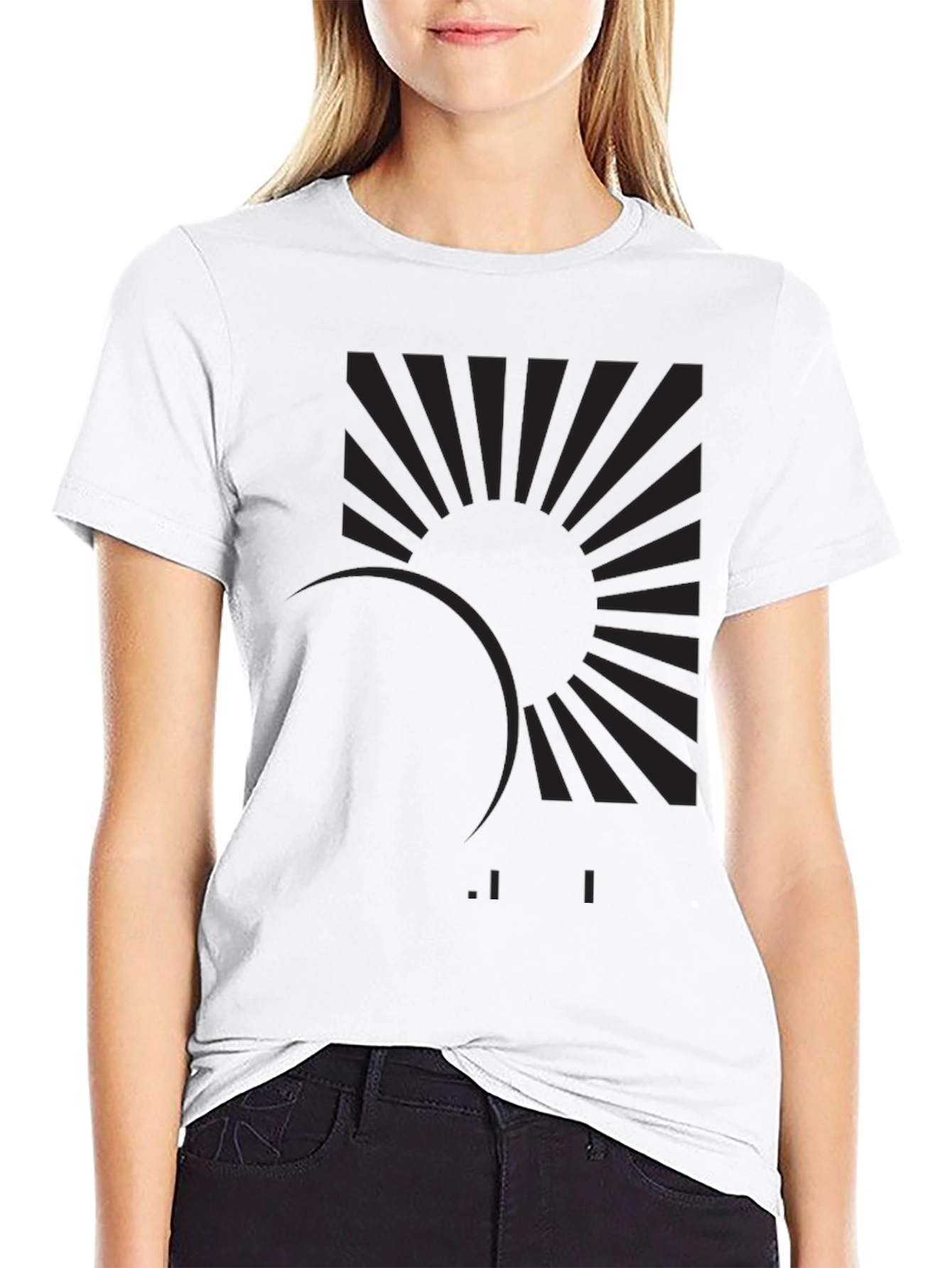 Eclipse Graphic Tee - Stylish Black Cotton Blend