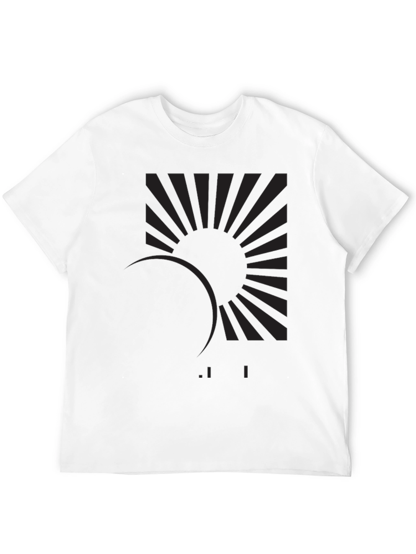 Eclipse Graphic Tee - Stylish Black Cotton Blend