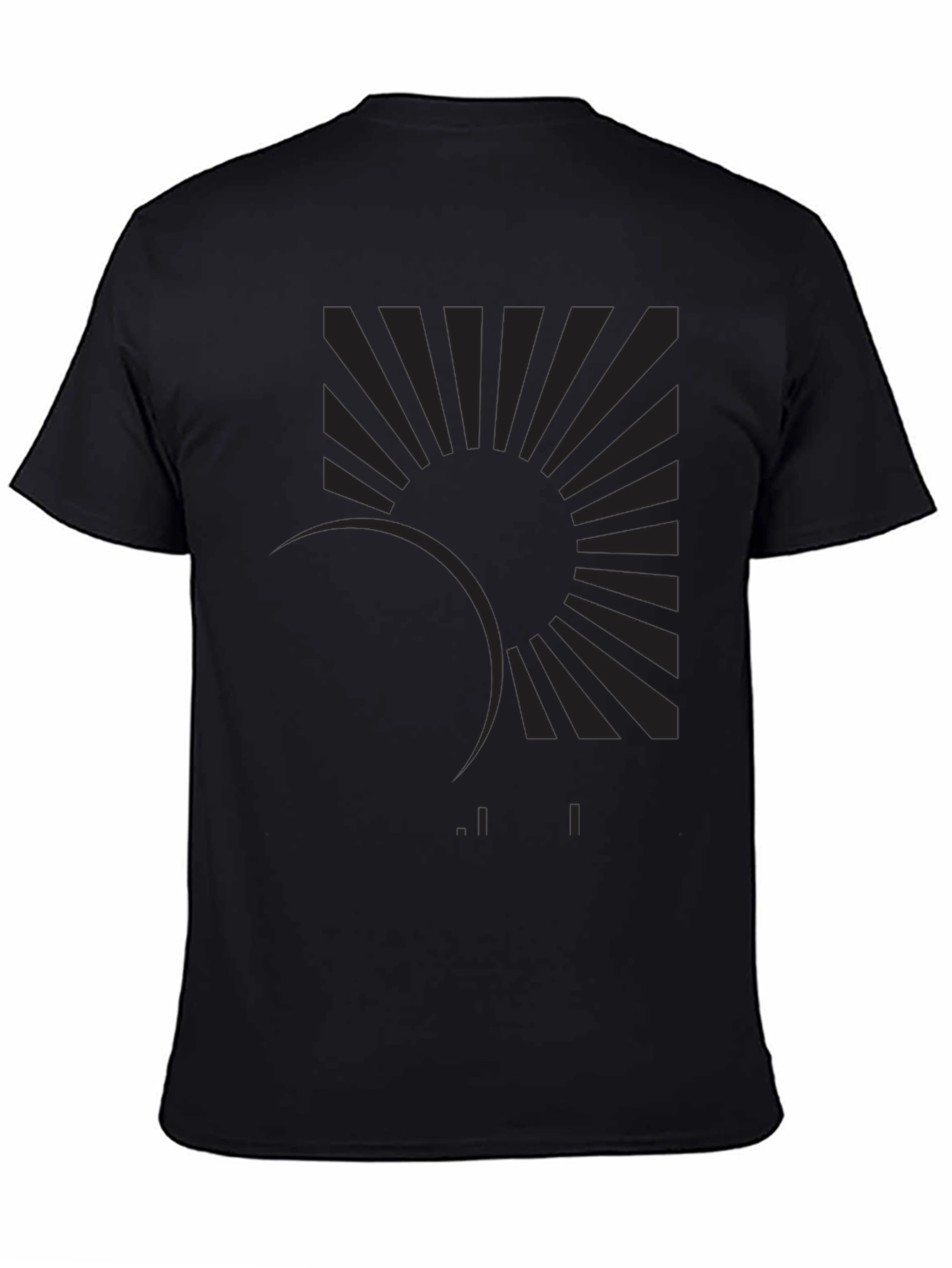 Eclipse Graphic Tee - Stylish Black Cotton Blend
