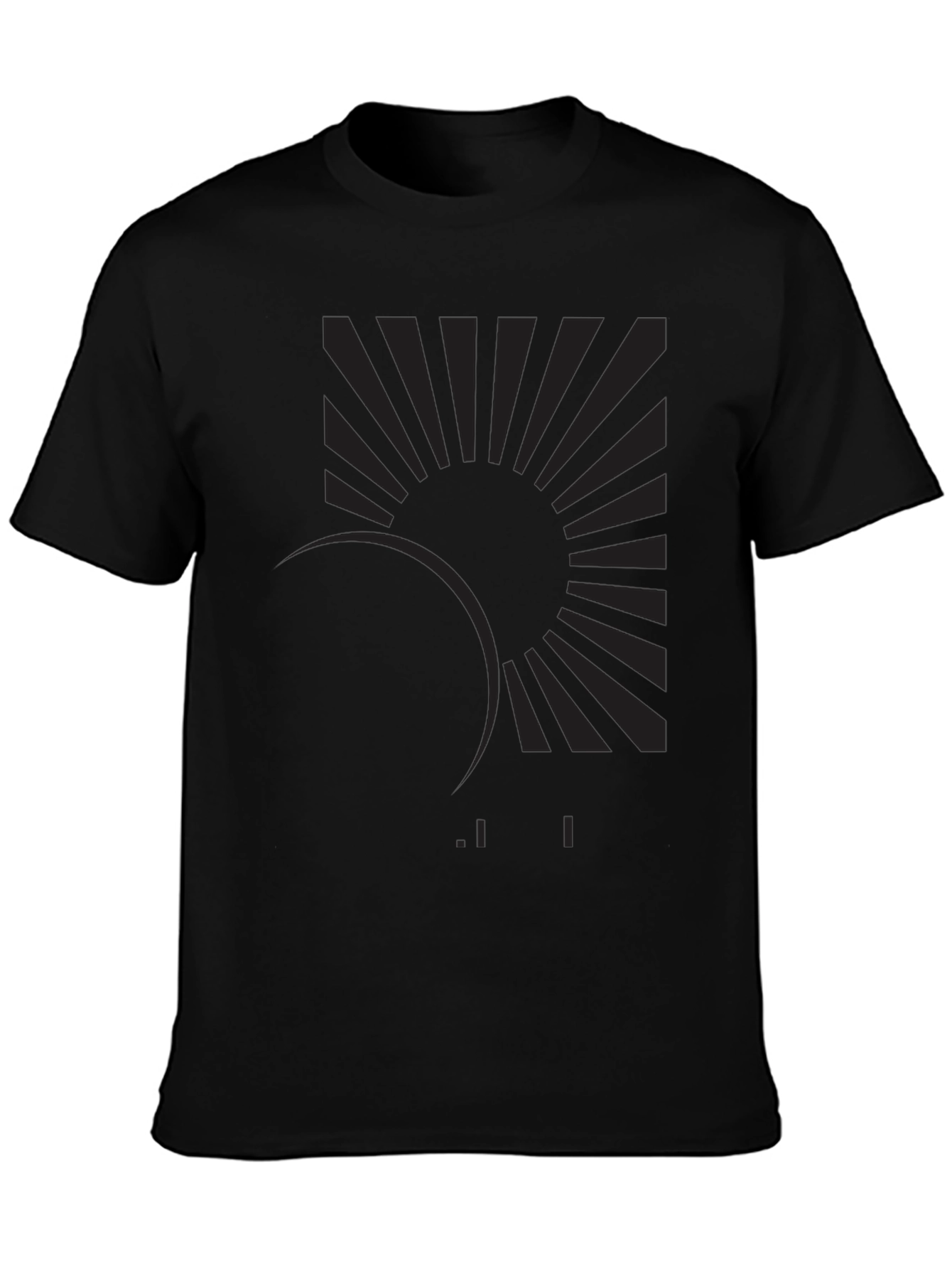 Eclipse Graphic Tee - Stylish Black Cotton Blend