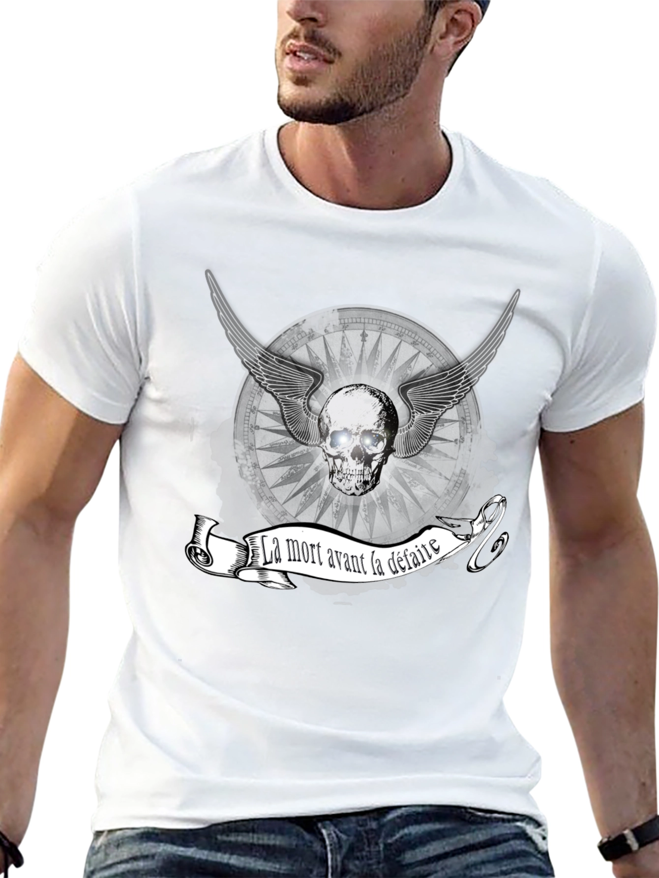La Mort Avant La Defaite Skull Graphic Tee