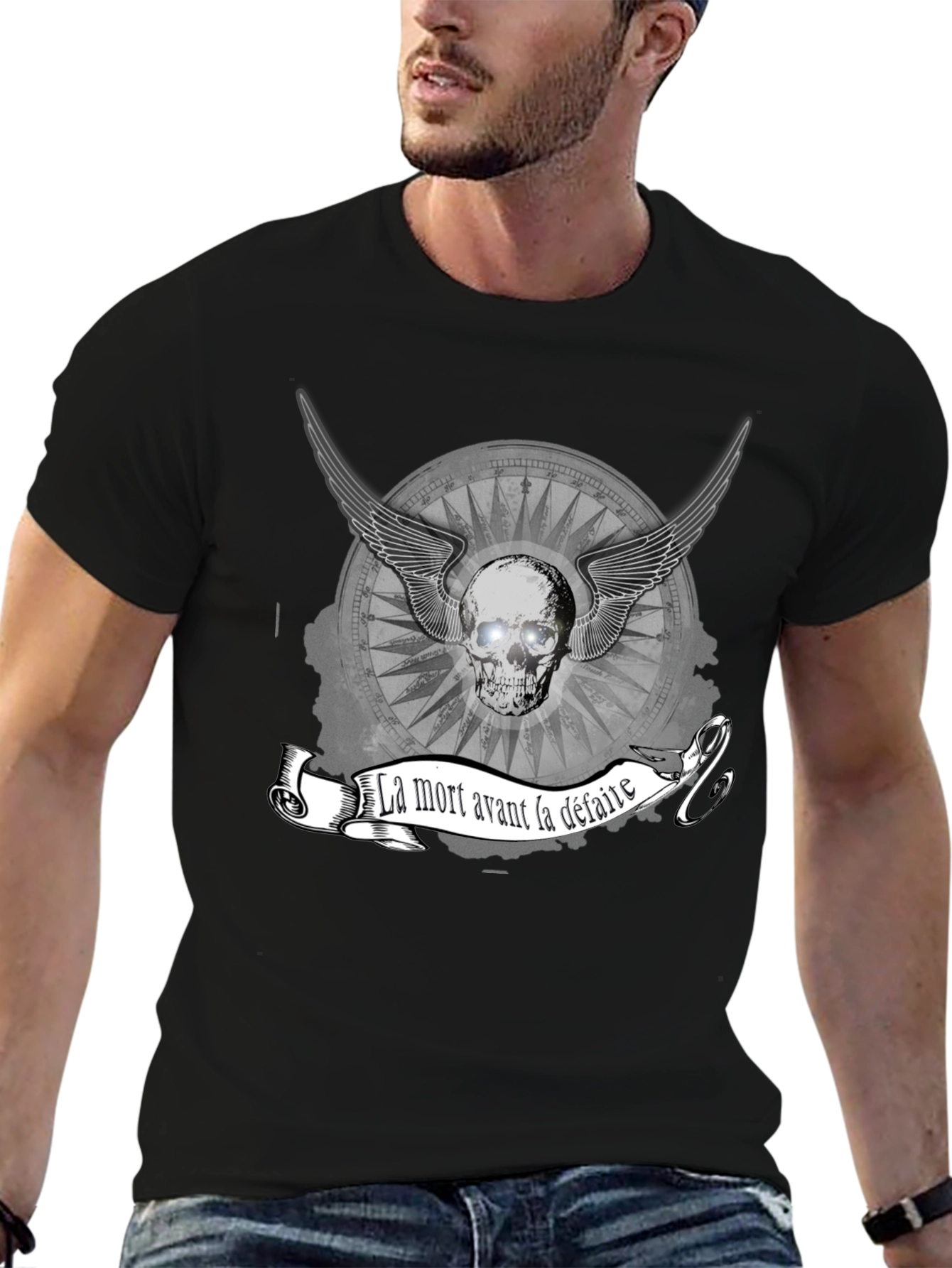 La Mort Avant La Defaite Skull Graphic Tee