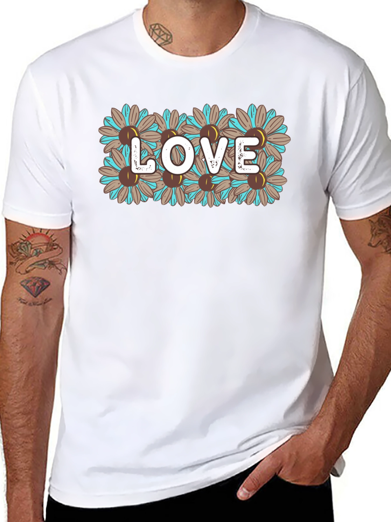 Floral LOVE Graphic Tee - Stylish & Unique