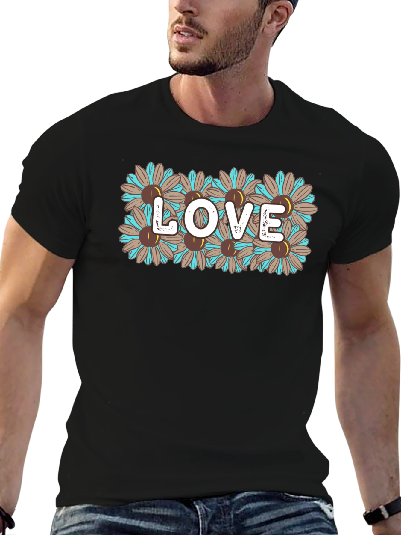 Floral LOVE Graphic Tee - Stylish & Unique