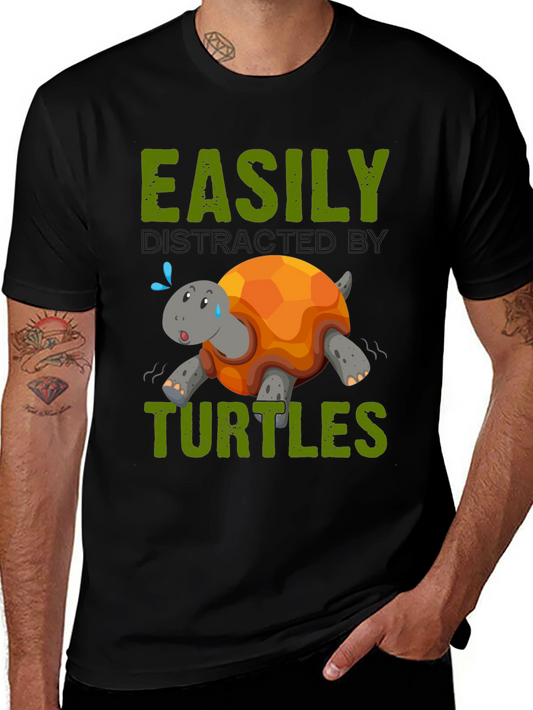 Easily Distracted By Turtles Graphic T-Shirt