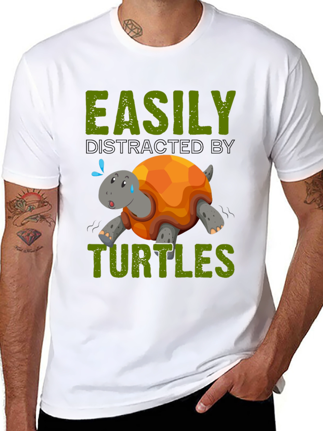 Easily Distracted By Turtles Graphic T-Shirt