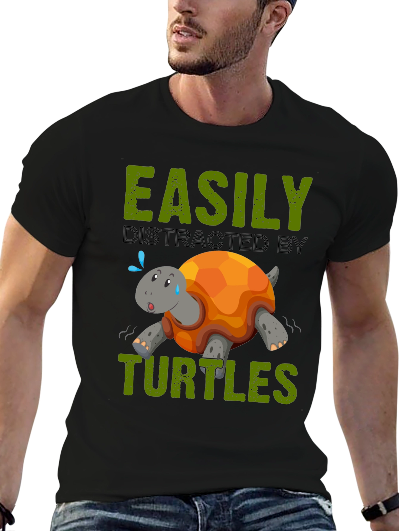 Easily Distracted By Turtles Graphic T-Shirt