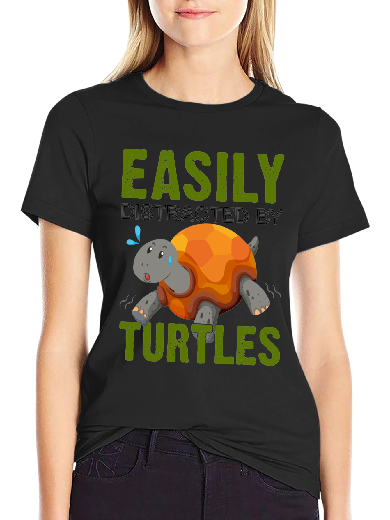 Easily Distracted By Turtles Graphic T-Shirt